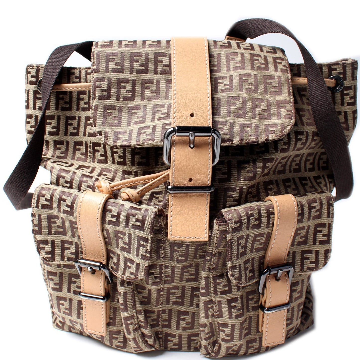 Fendi 8BZ007 Zucchino Small Backpack Bag