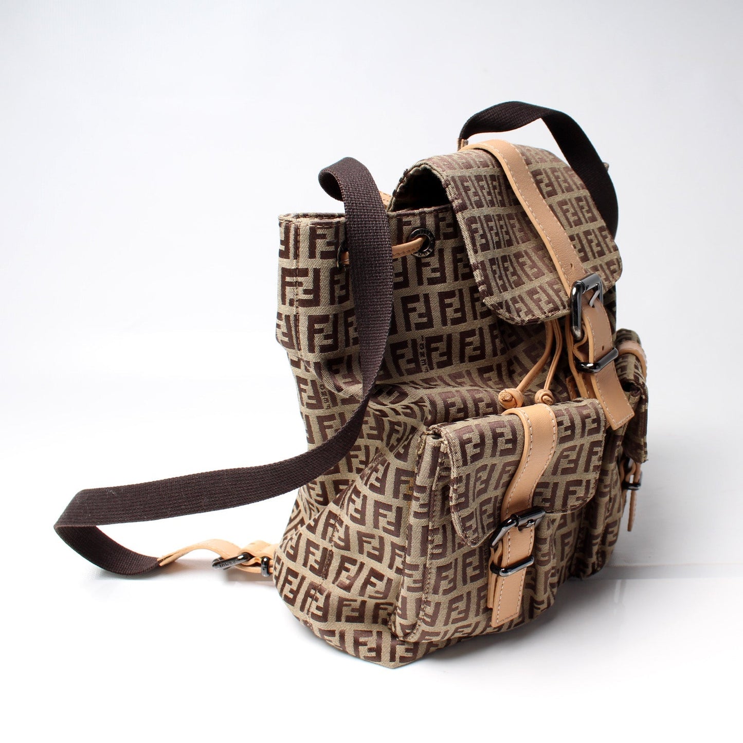 Fendi 8BZ007 Zucchino Small Backpack Bag