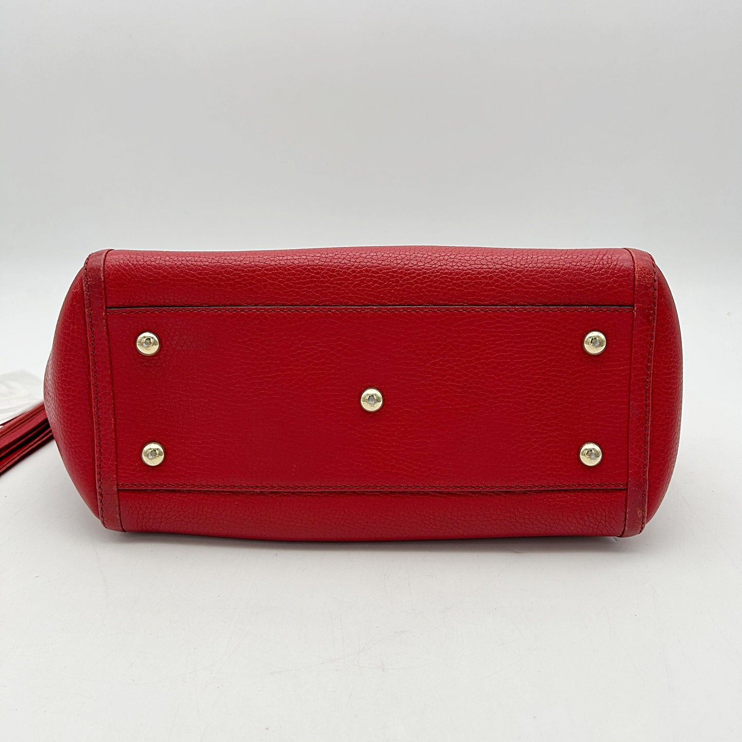 Gucci | Bags | Gucci Soho Convertible Top Handle Bag Leather Small Red LA