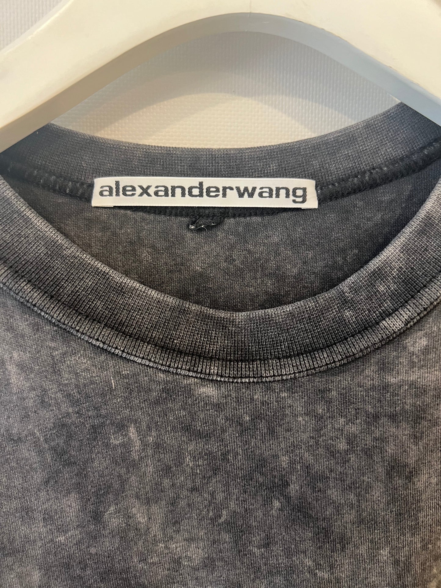 Alexander Wang Dark Grey Oversized T-shirt with Logo Size S (UK 8)