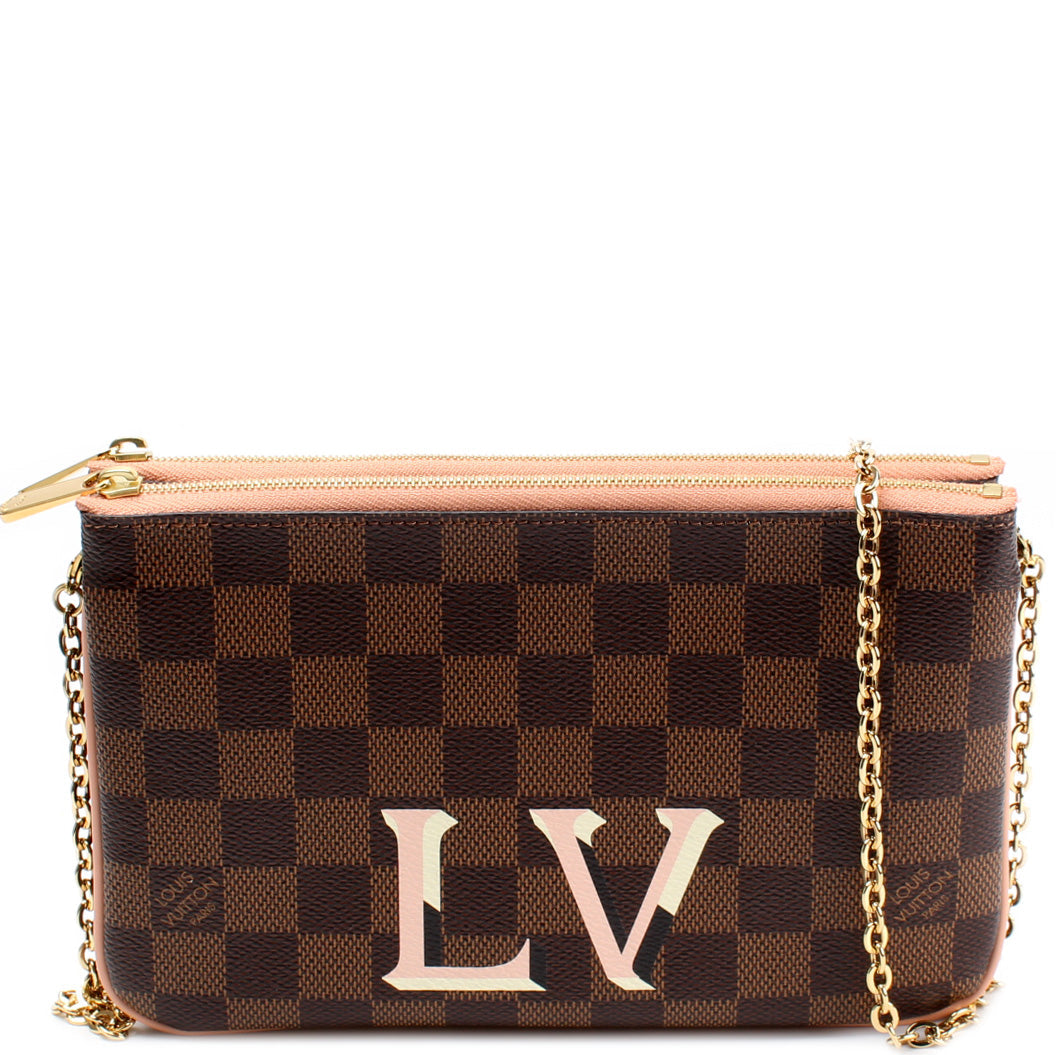 Louis Vuitton Pochette Double Zip Damier Ebene