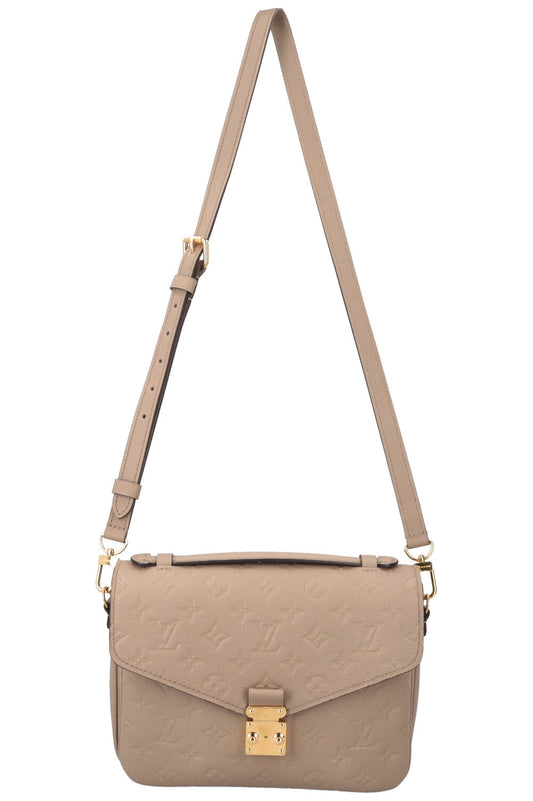 LOUIS VUITTON Pochette Métis Empreinte Leather Tourterelle