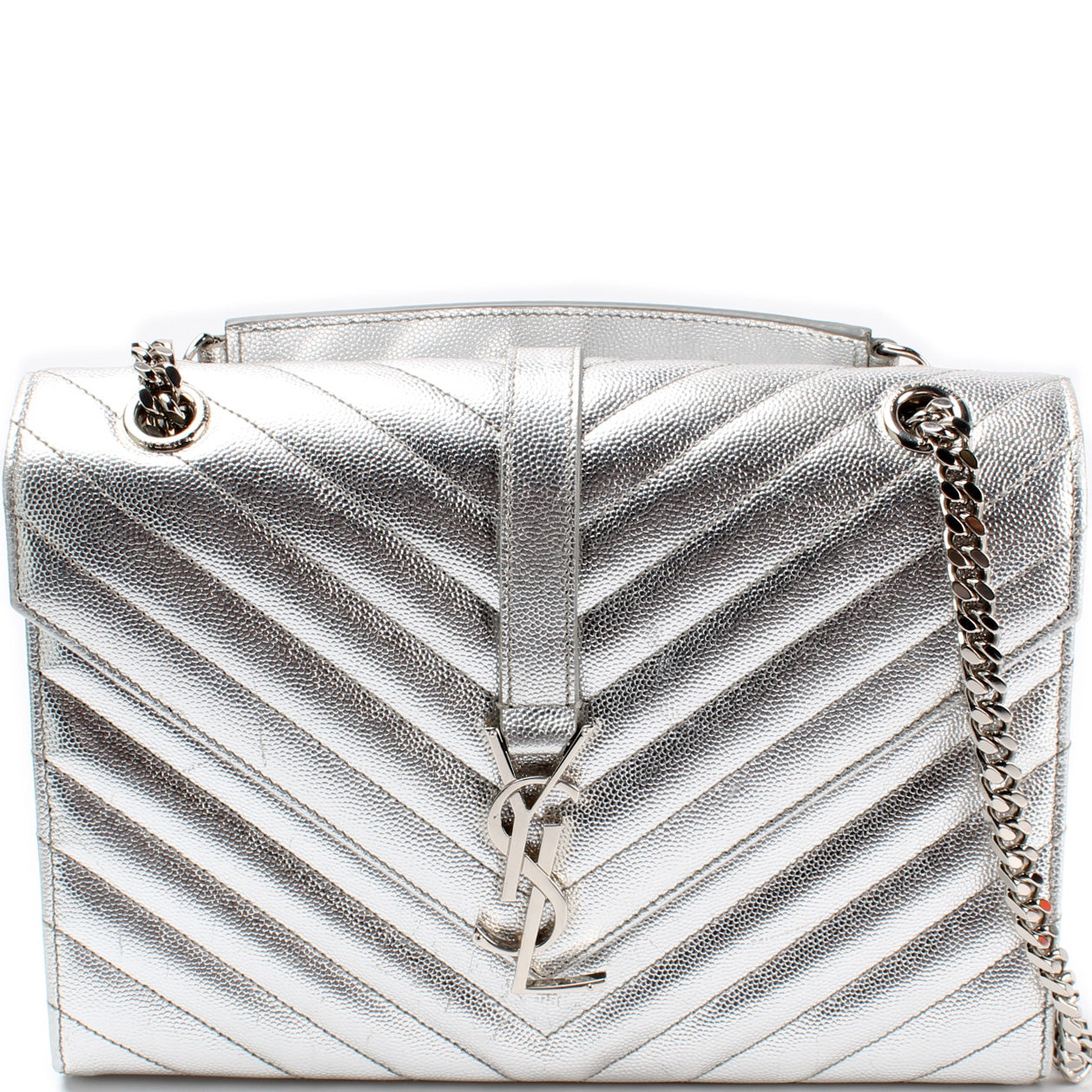Saint Laurent Envelope Medium Chevron Bag