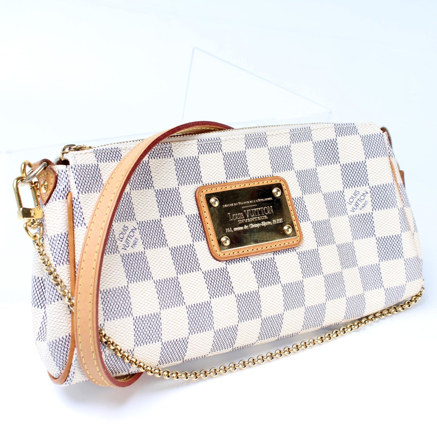 Louis Vuitton Eva Clutch Damier Azur