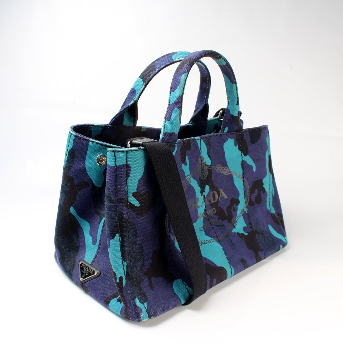 Prada Canapa Canvas Medium Tote Bag