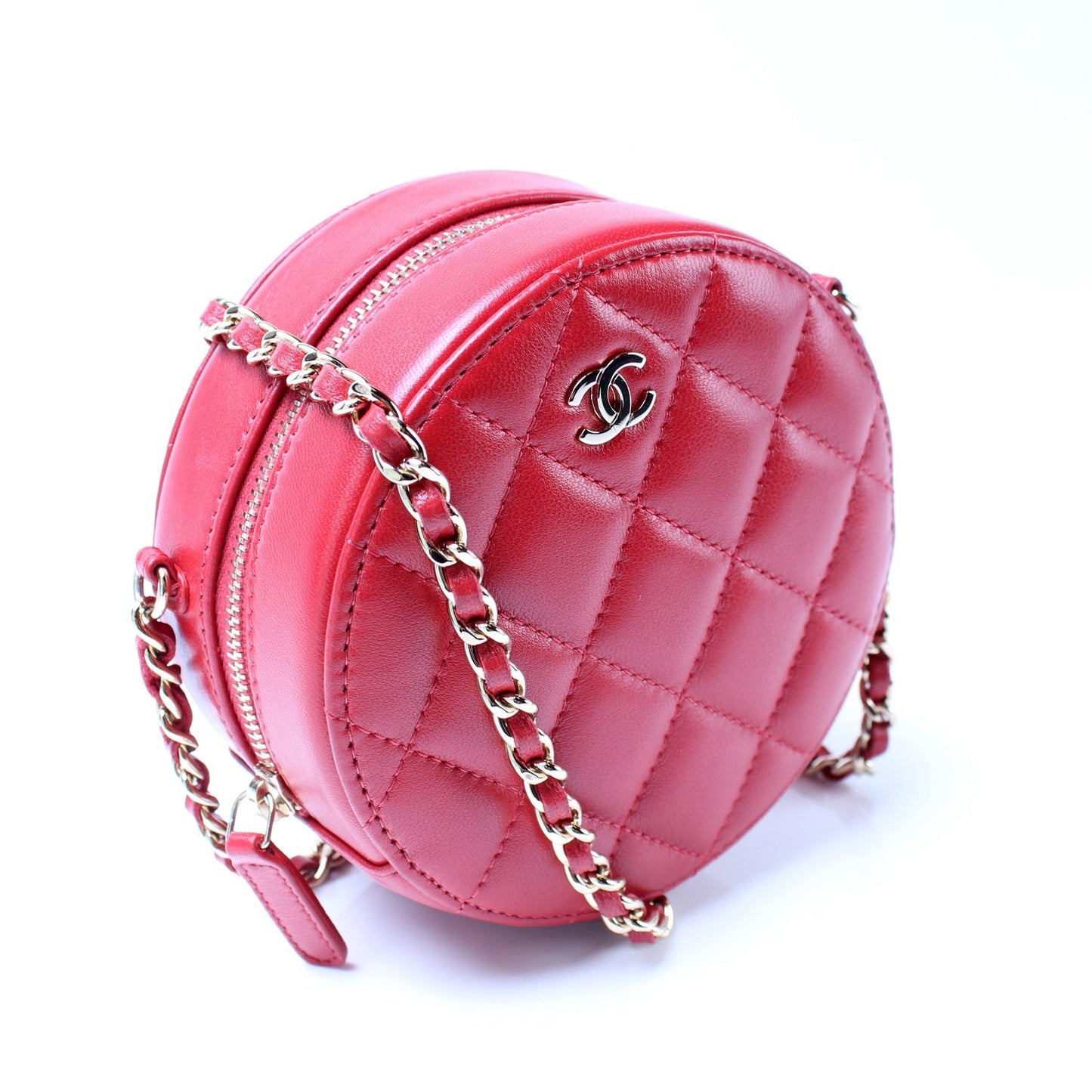Chanel Classic Round Chain Clutch Bag