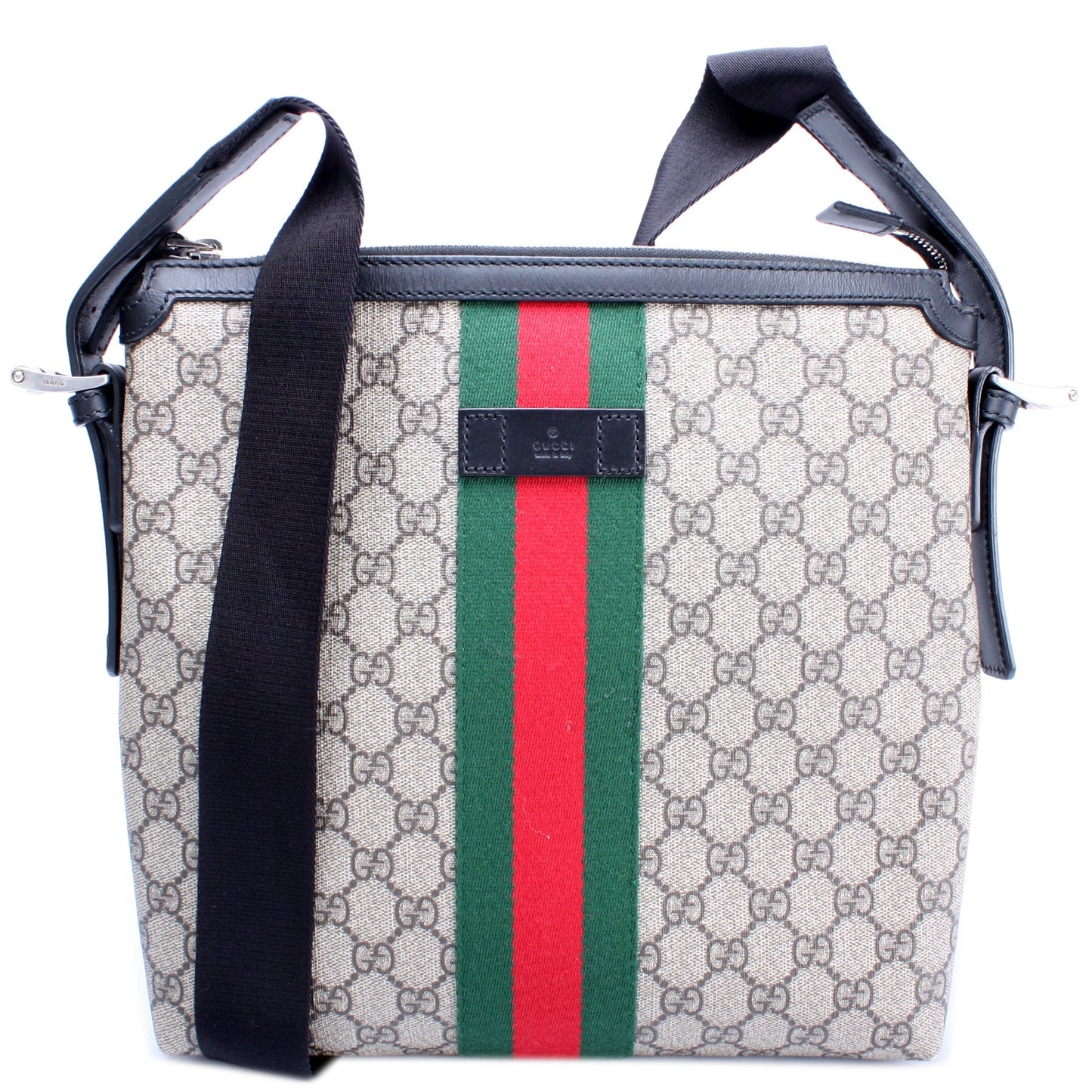 Gucci 387111 GG Supreme Web Messenger Bag