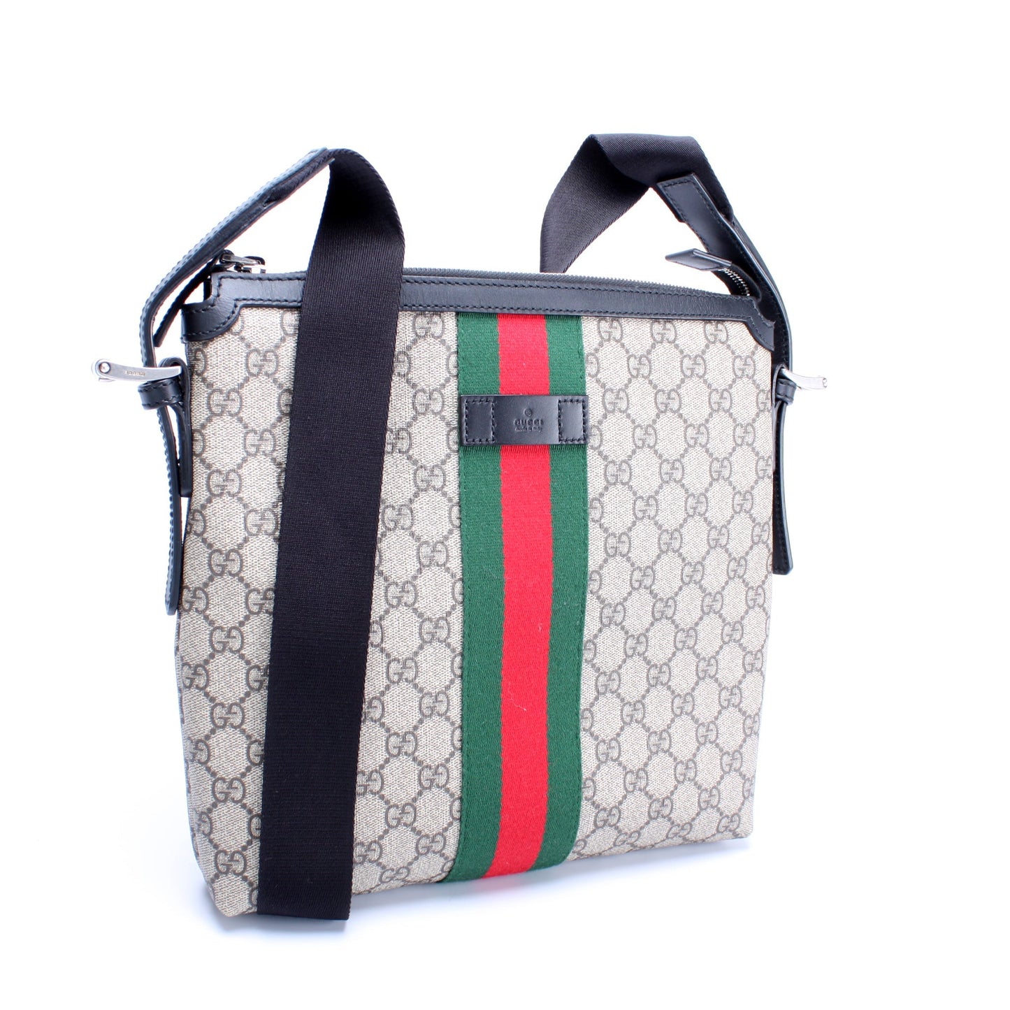 Gucci 387111 GG Supreme Web Messenger Bag