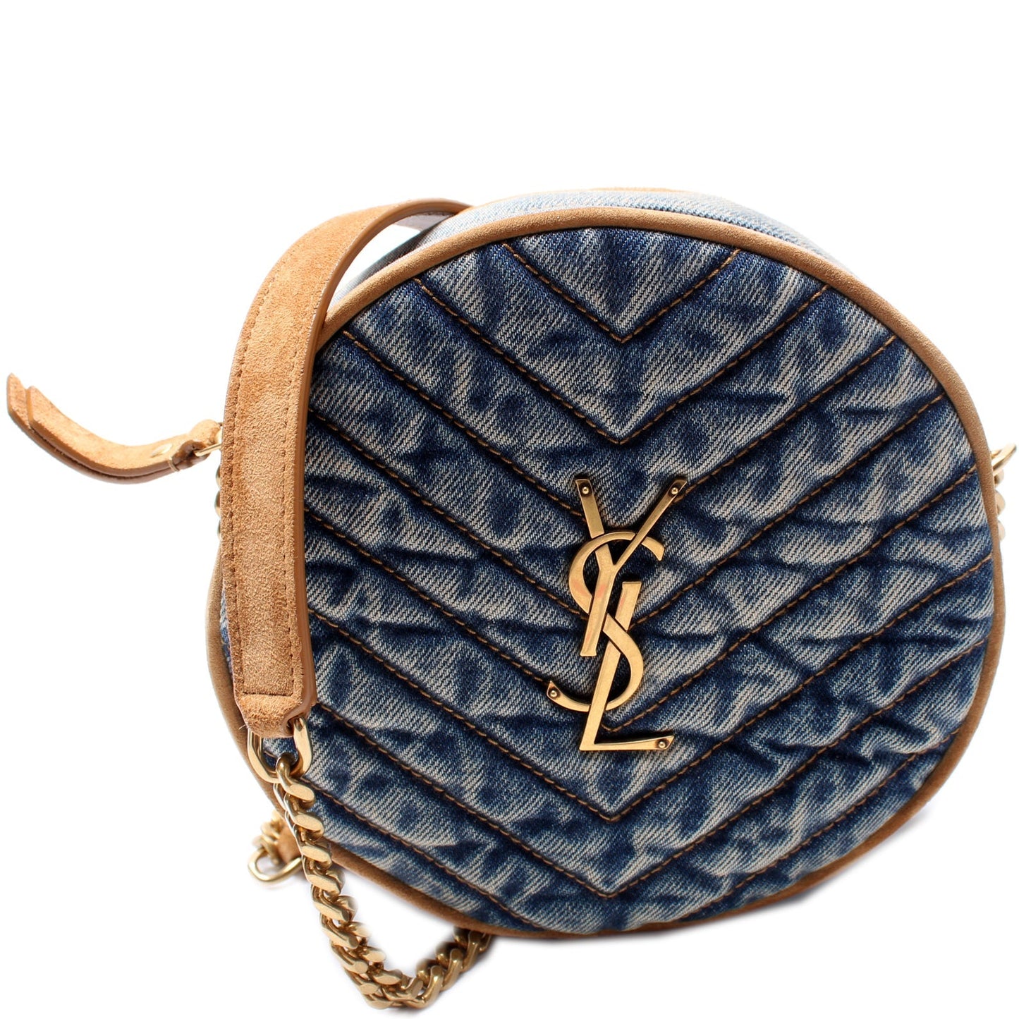 Saint Laurent 610436 Denim Round Camera Bag