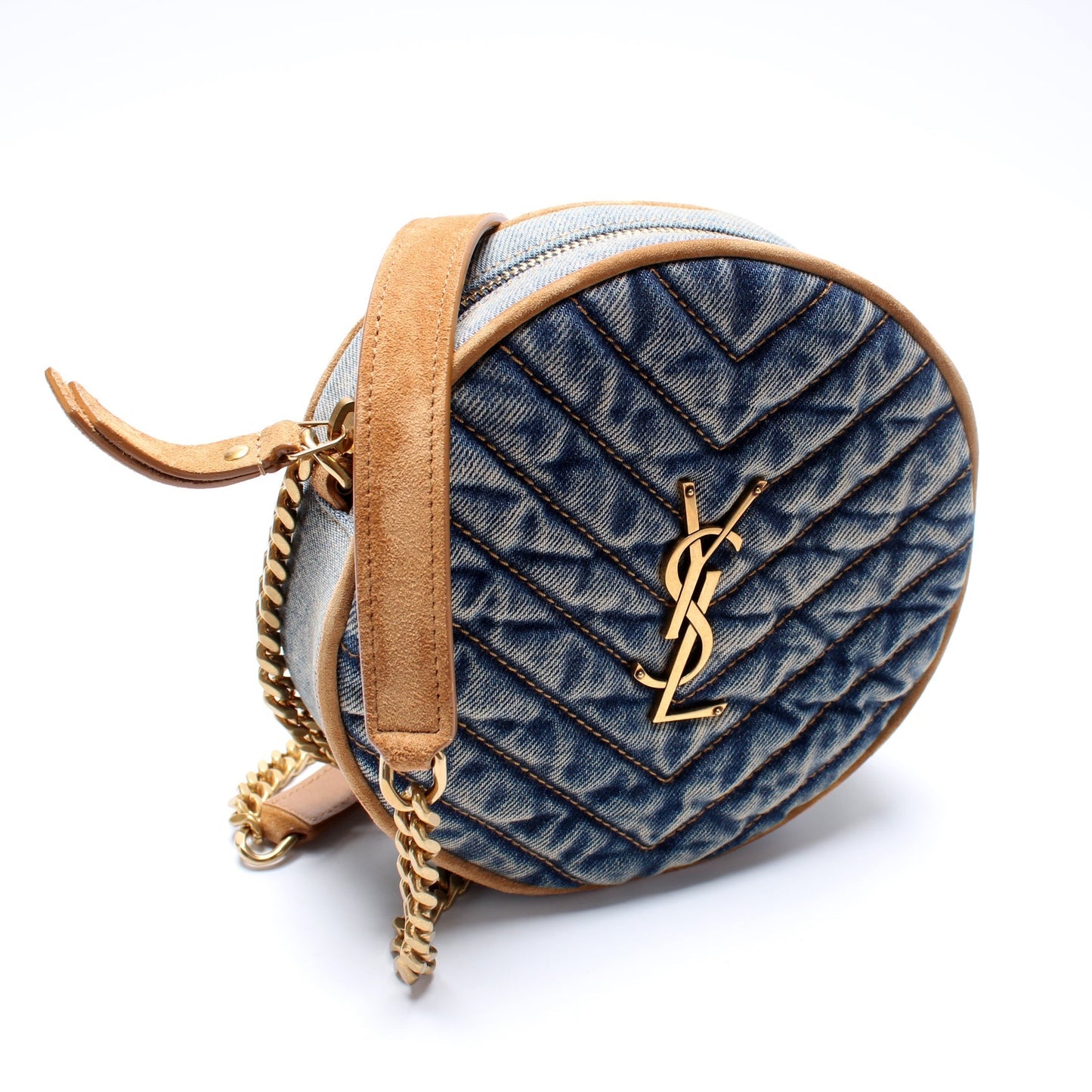 Saint Laurent 610436 Denim Round Camera Bag