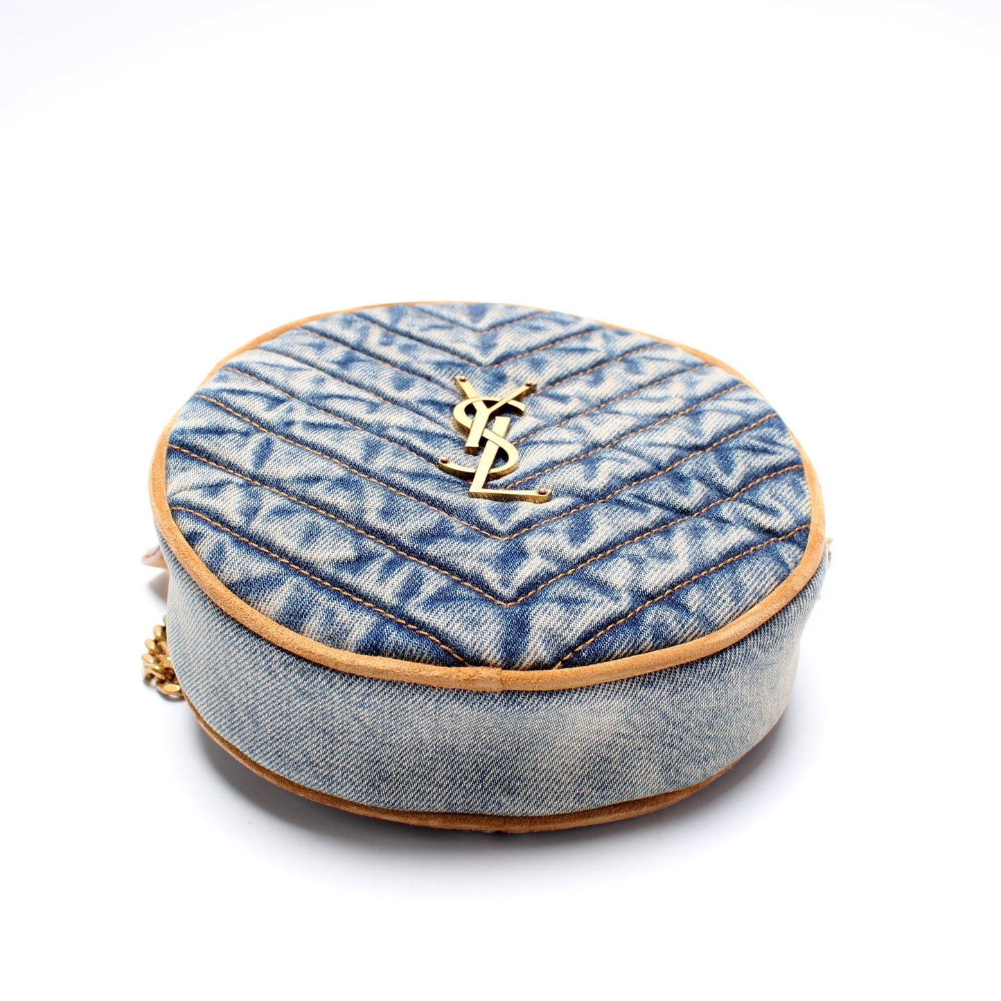 Saint Laurent 610436 Denim Round Camera Bag