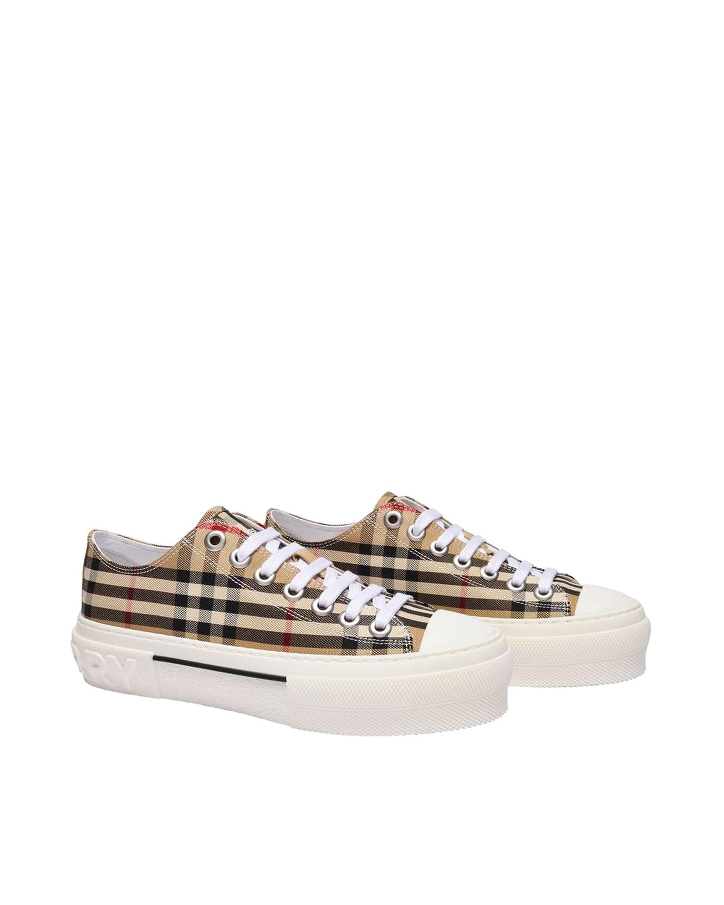 Burberry Arthur Platform LowTop Sneaker Women Brown | Beige