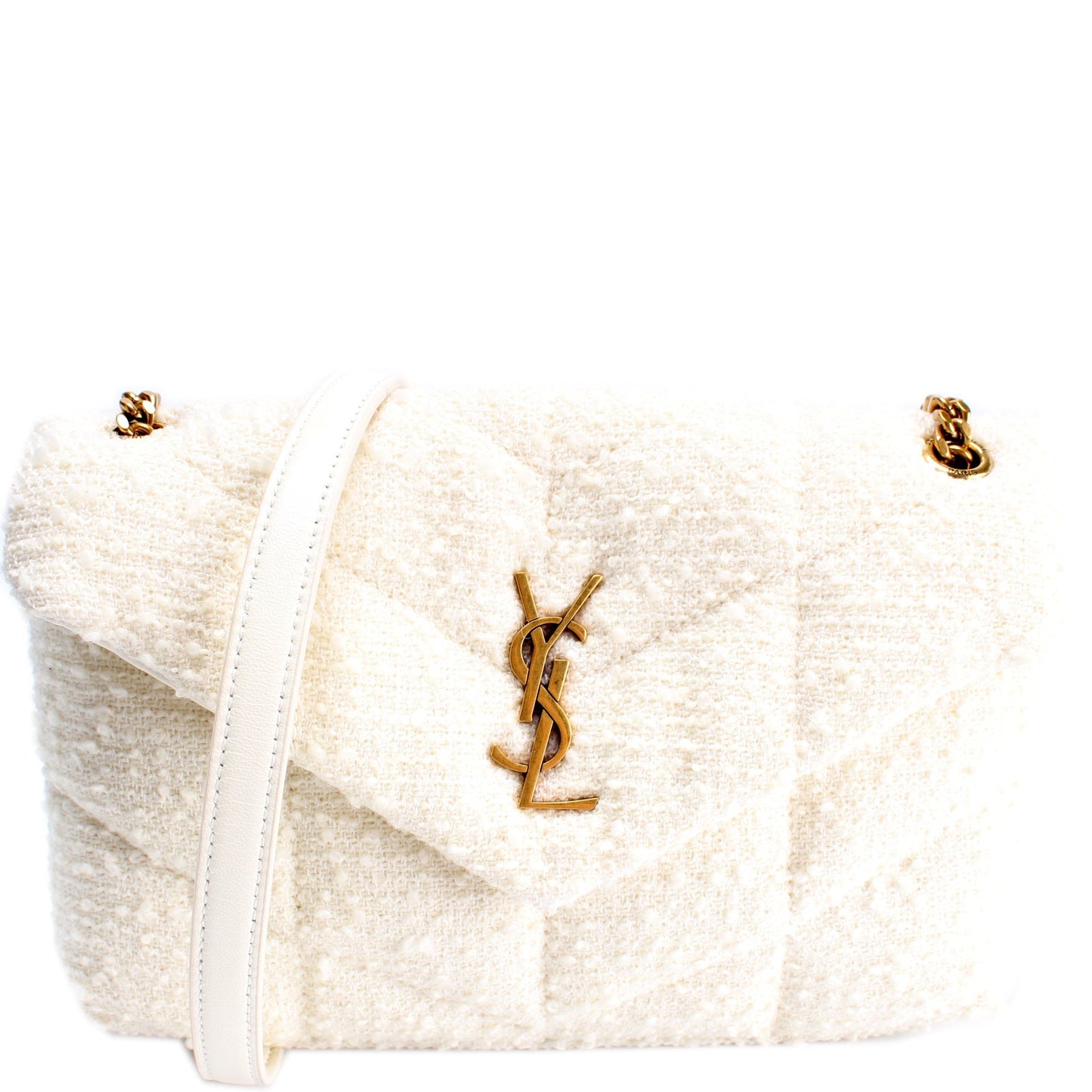 Saint Laurent Puffer Mini Tweed Bag