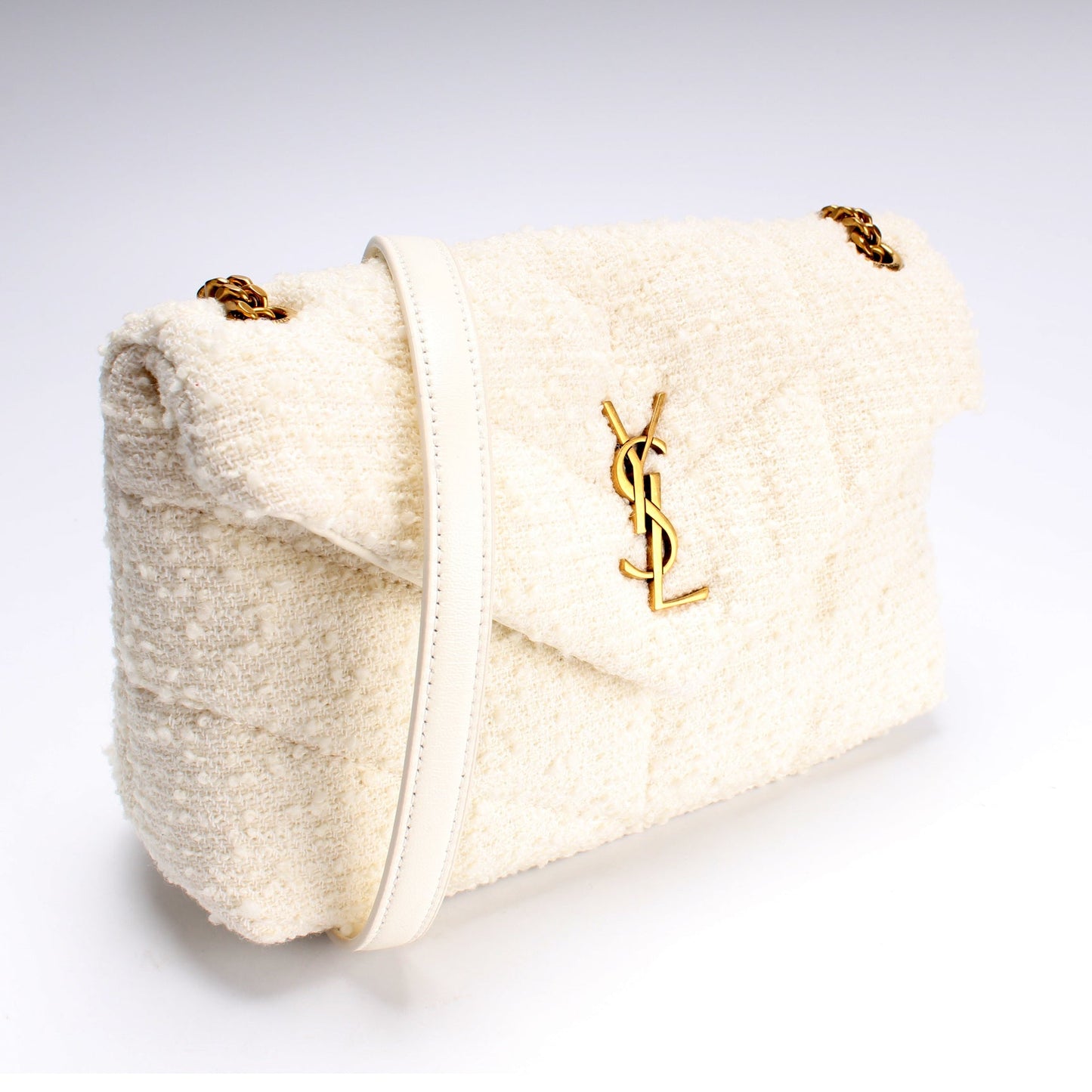 Saint Laurent Puffer Mini Tweed Bag