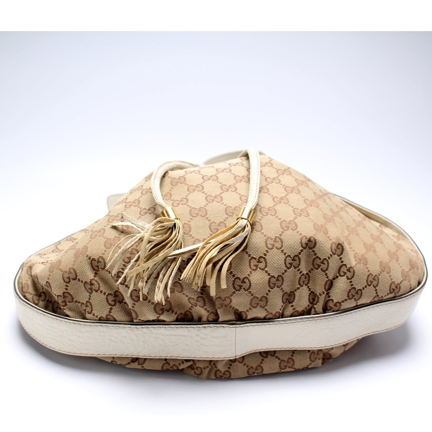 Gucci 223951GG Canvas Interlocking Icon Drawstring Hobo Bag