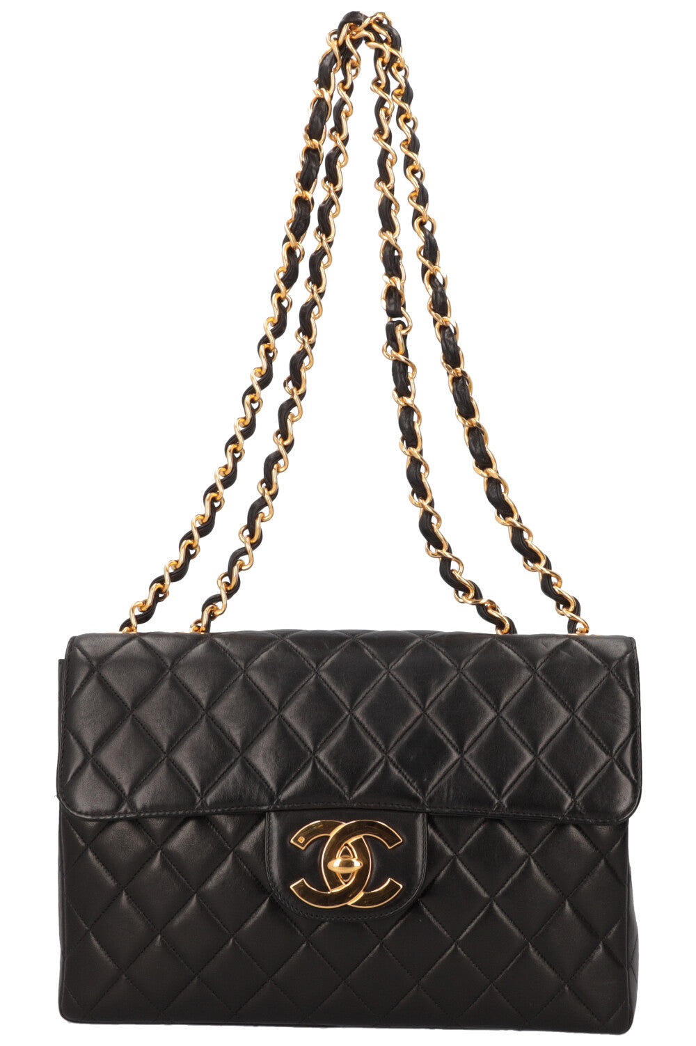 CHANEL   Single Flap Bag Jumbo Black