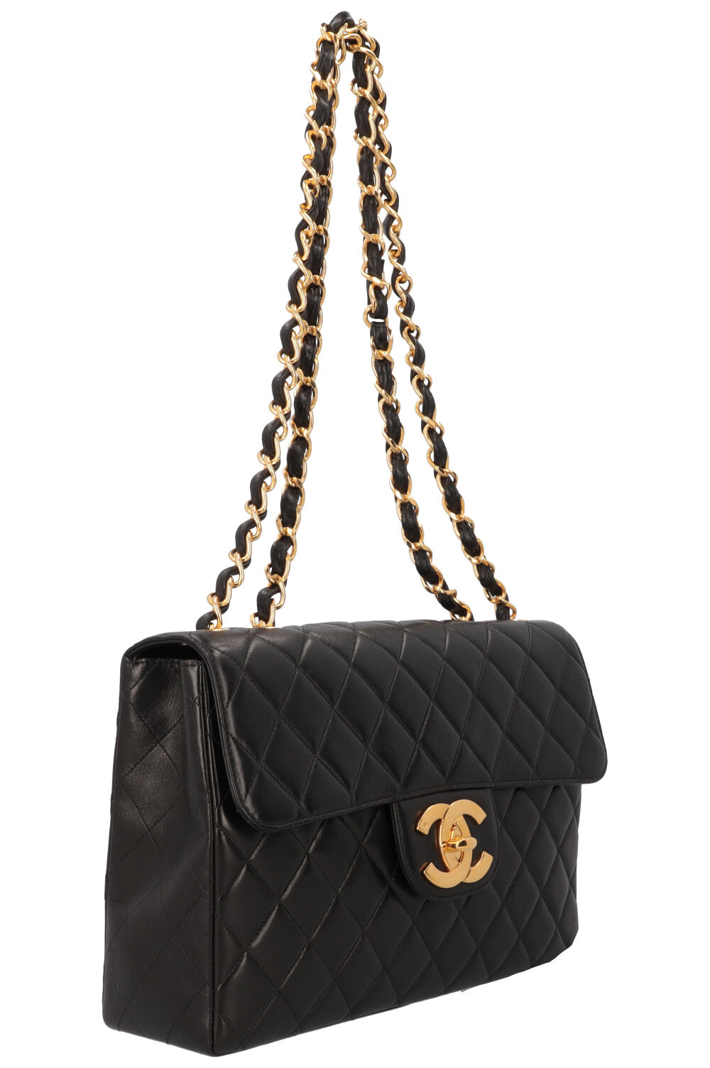 CHANEL   Single Flap Bag Jumbo Black