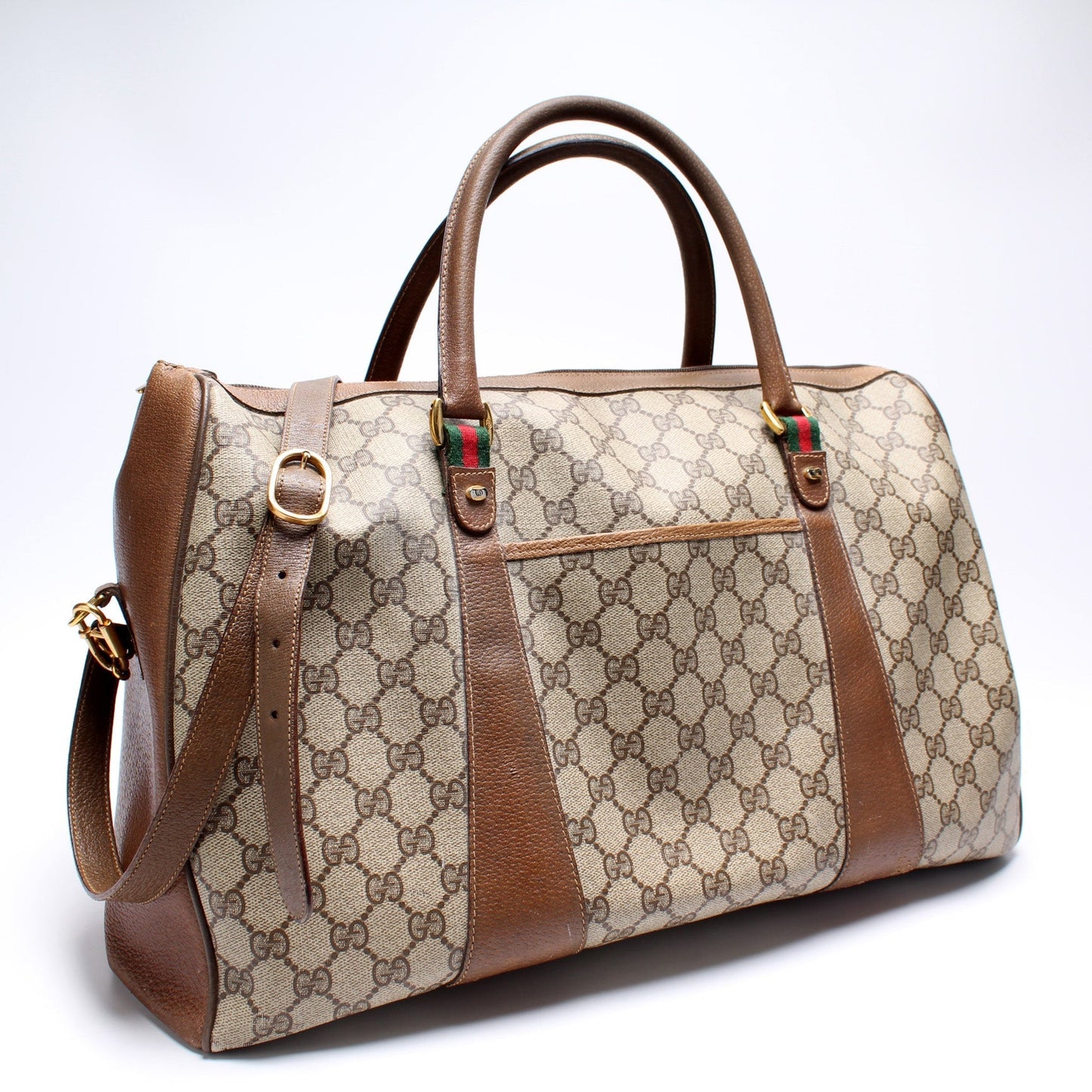 Gucci 111.02.073 GG Supreme Duffle With Strap   Bag