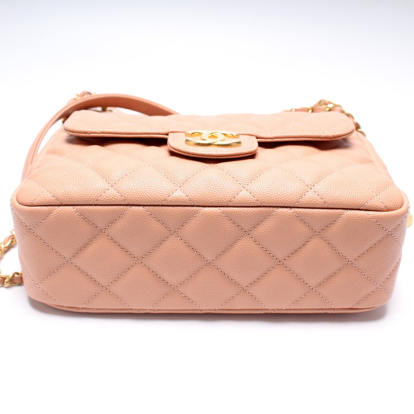 Chanel CC Wavy Hobo Quilted Caviar Bag