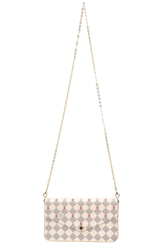 LOUIS VUITTON Pochette Felicie Bag Damier Azur Studs