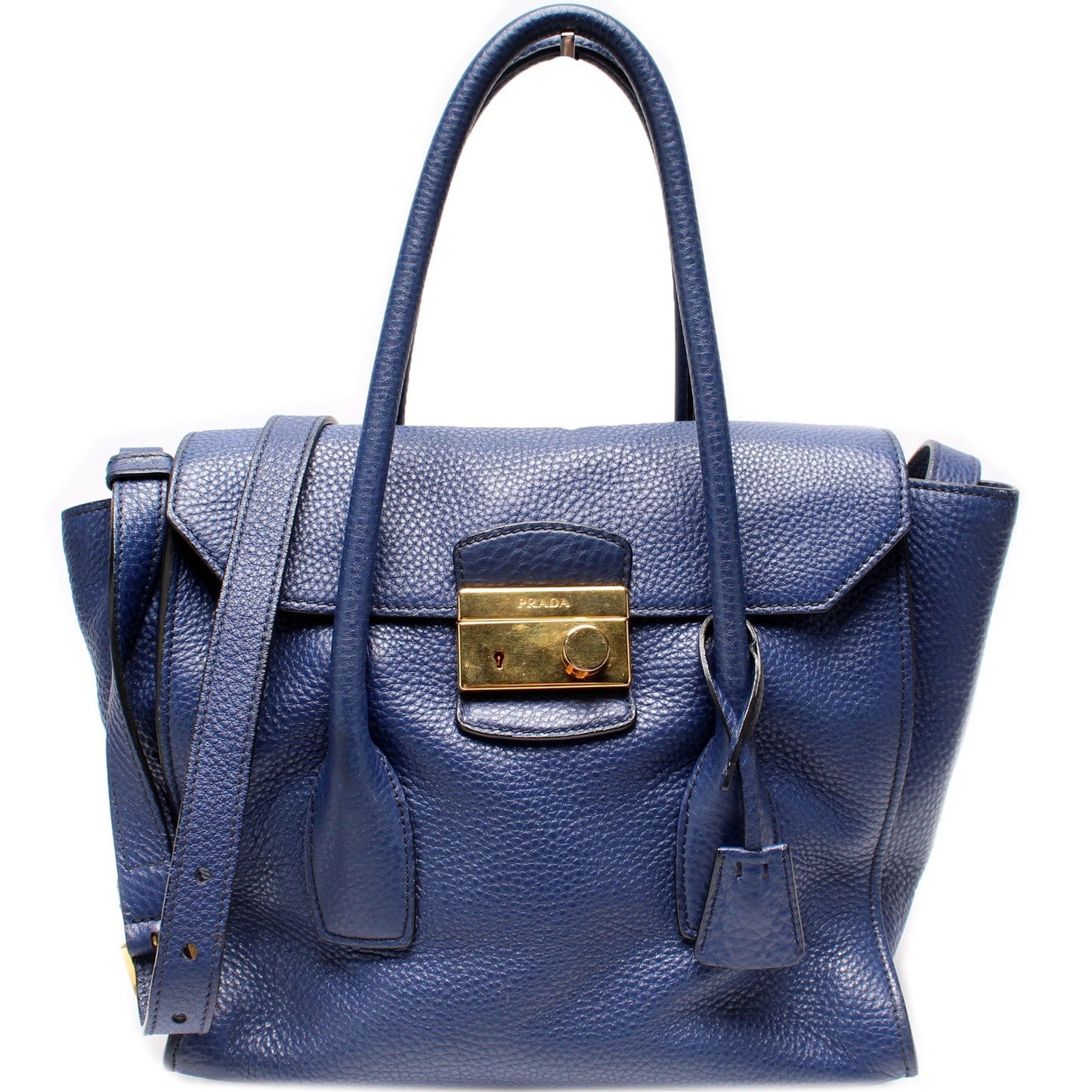Prada BN2673 Vitello Daino Lock Flap Bag