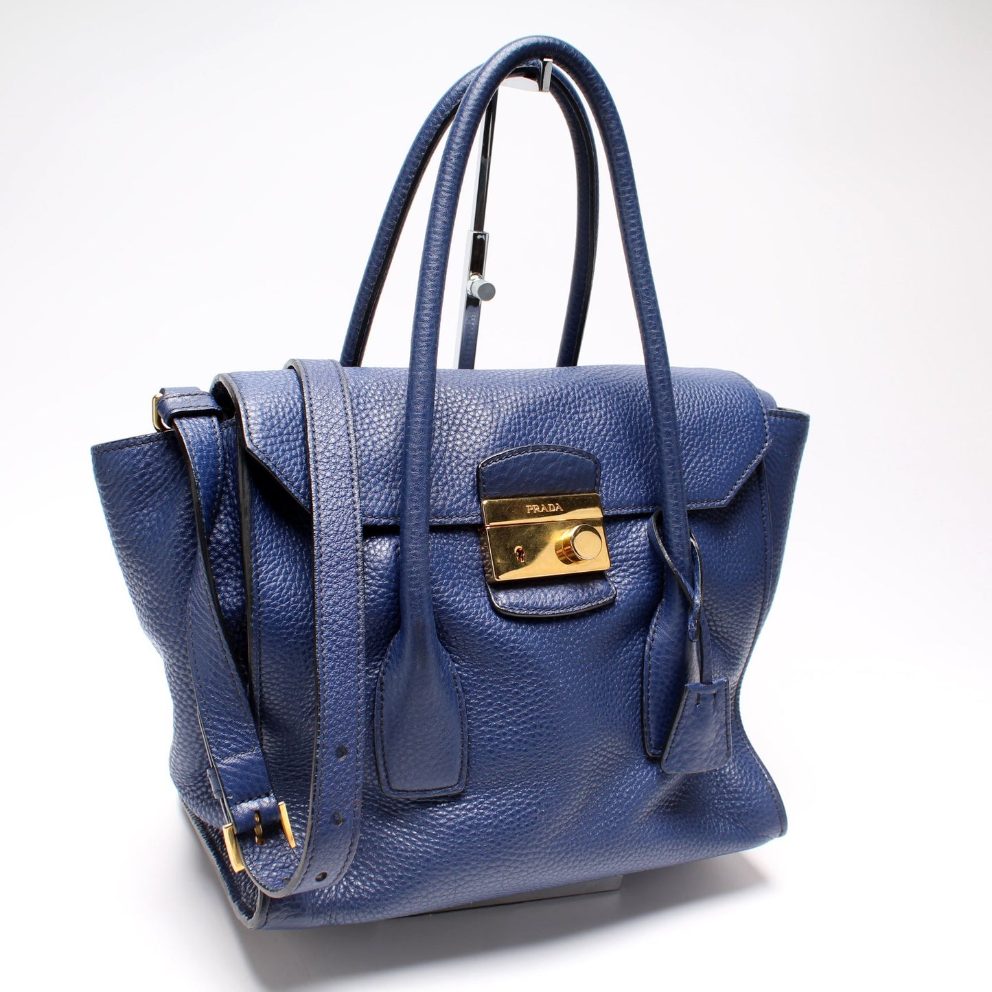 Prada BN2673 Vitello Daino Lock Flap Bag