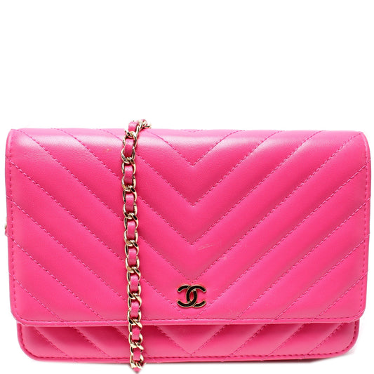 Chanel WOC Chevron Quilted Lambskin Bag