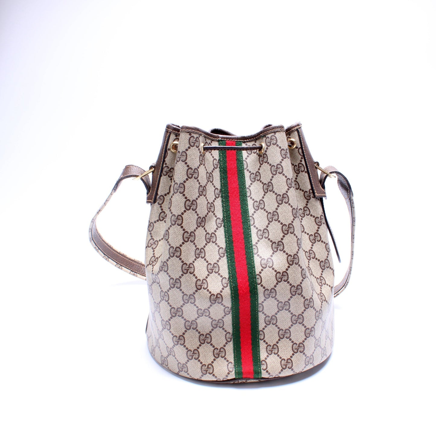 Gucci GG Supreme Web Large Bucket   Bag