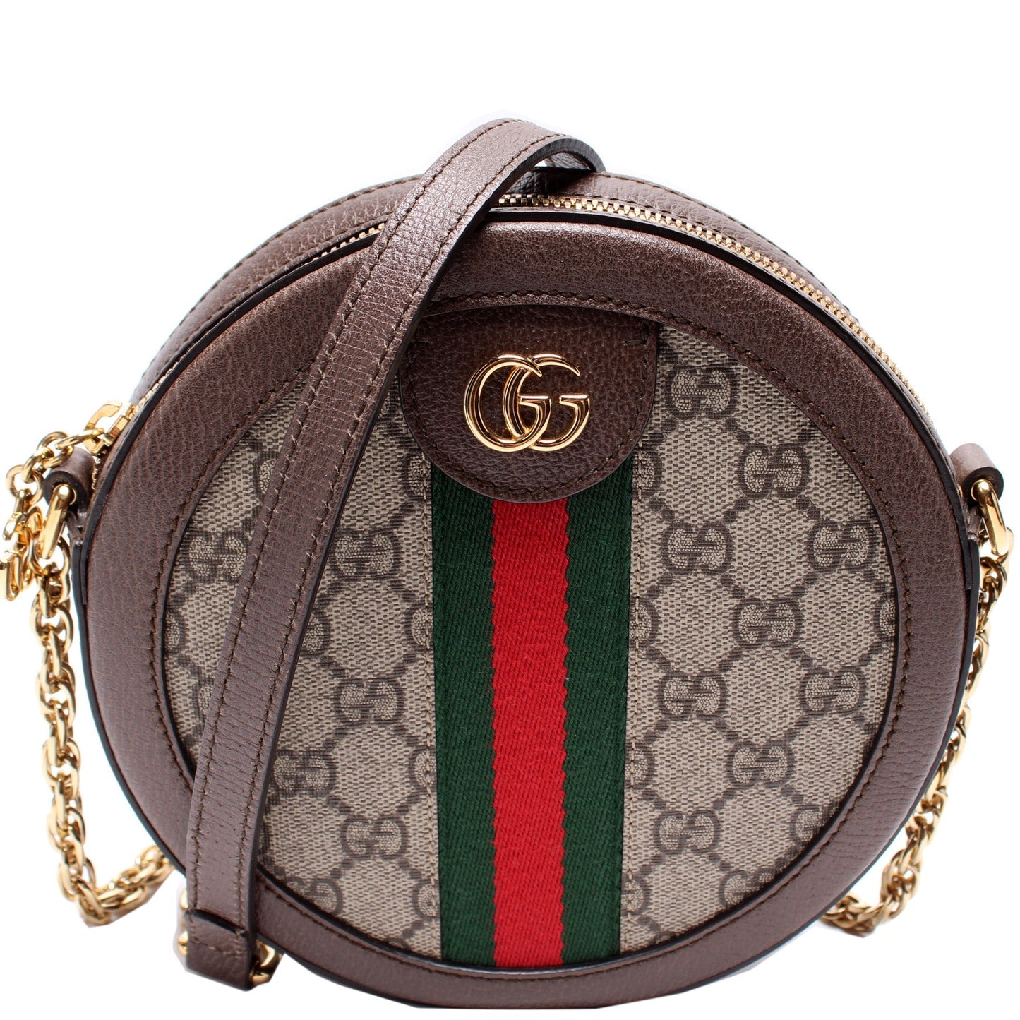 Gucci 550618 Ophidia GG Supreme Round Small Crossbody Bag