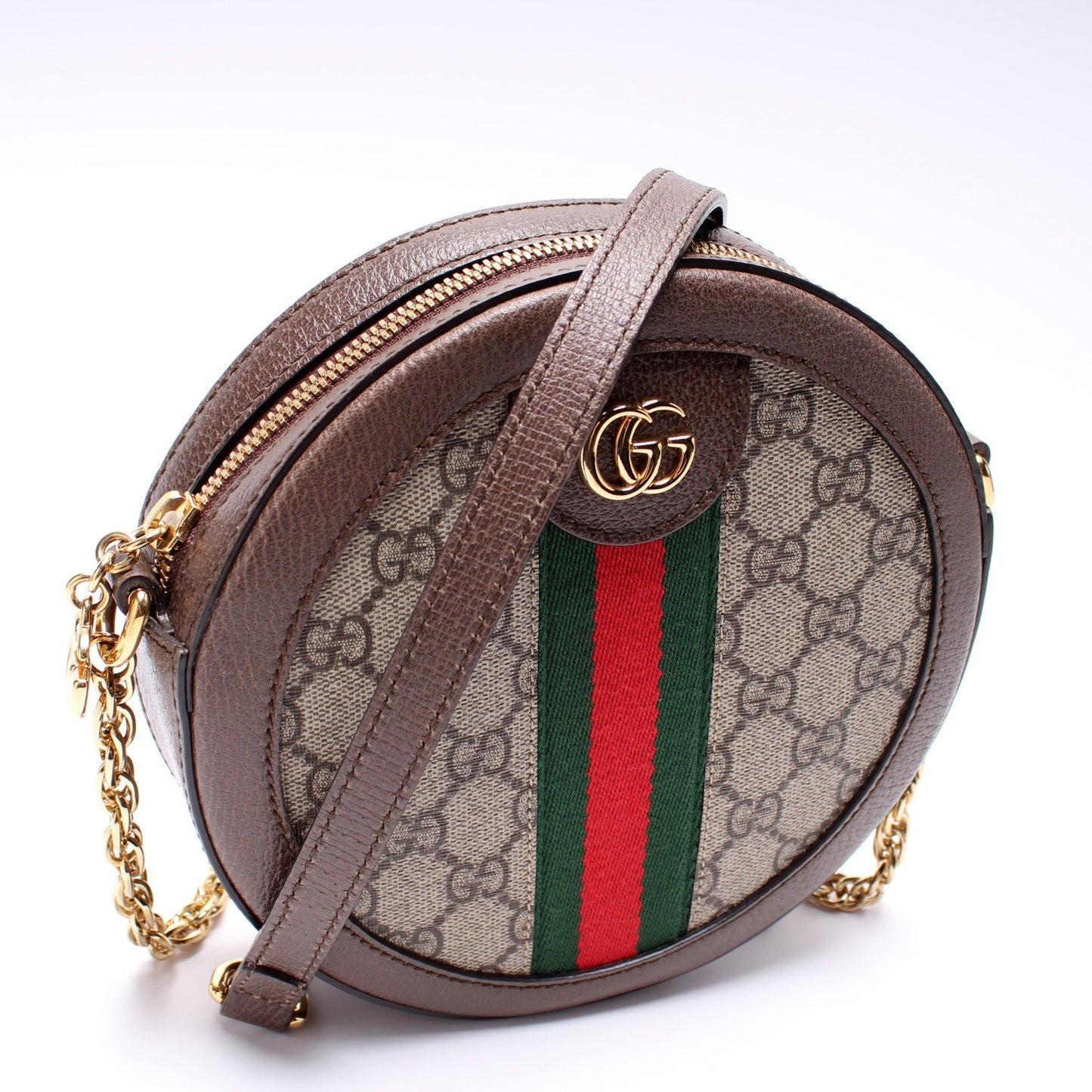 Gucci 550618 Ophidia GG Supreme Round Small Crossbody Bag