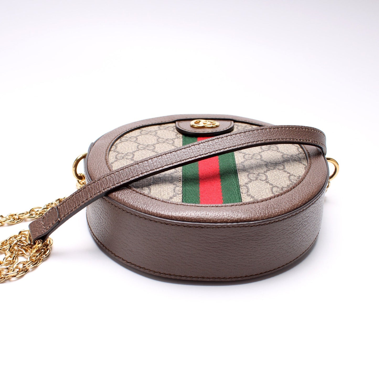 Gucci 550618 Ophidia GG Supreme Round Small Crossbody Bag
