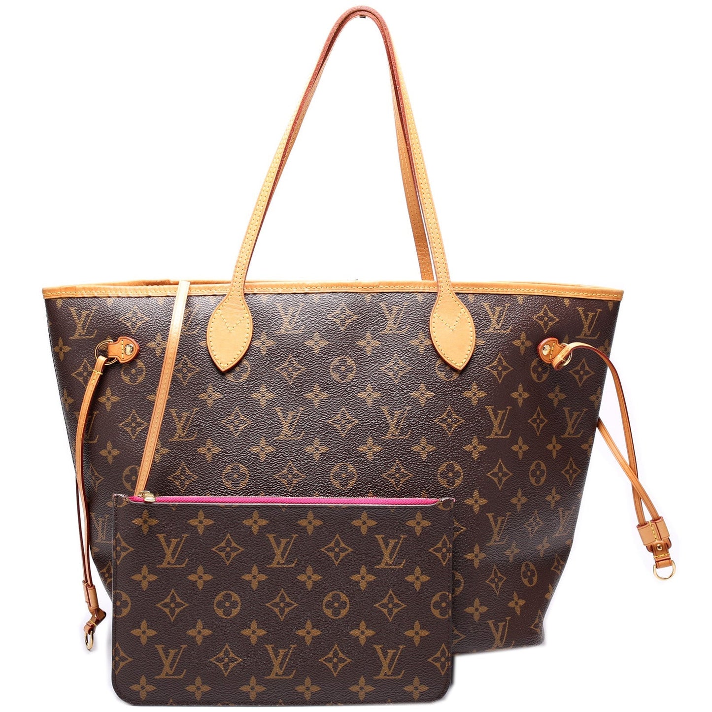 Louis Vuitton Neverfull W/Wallet MM Monogram