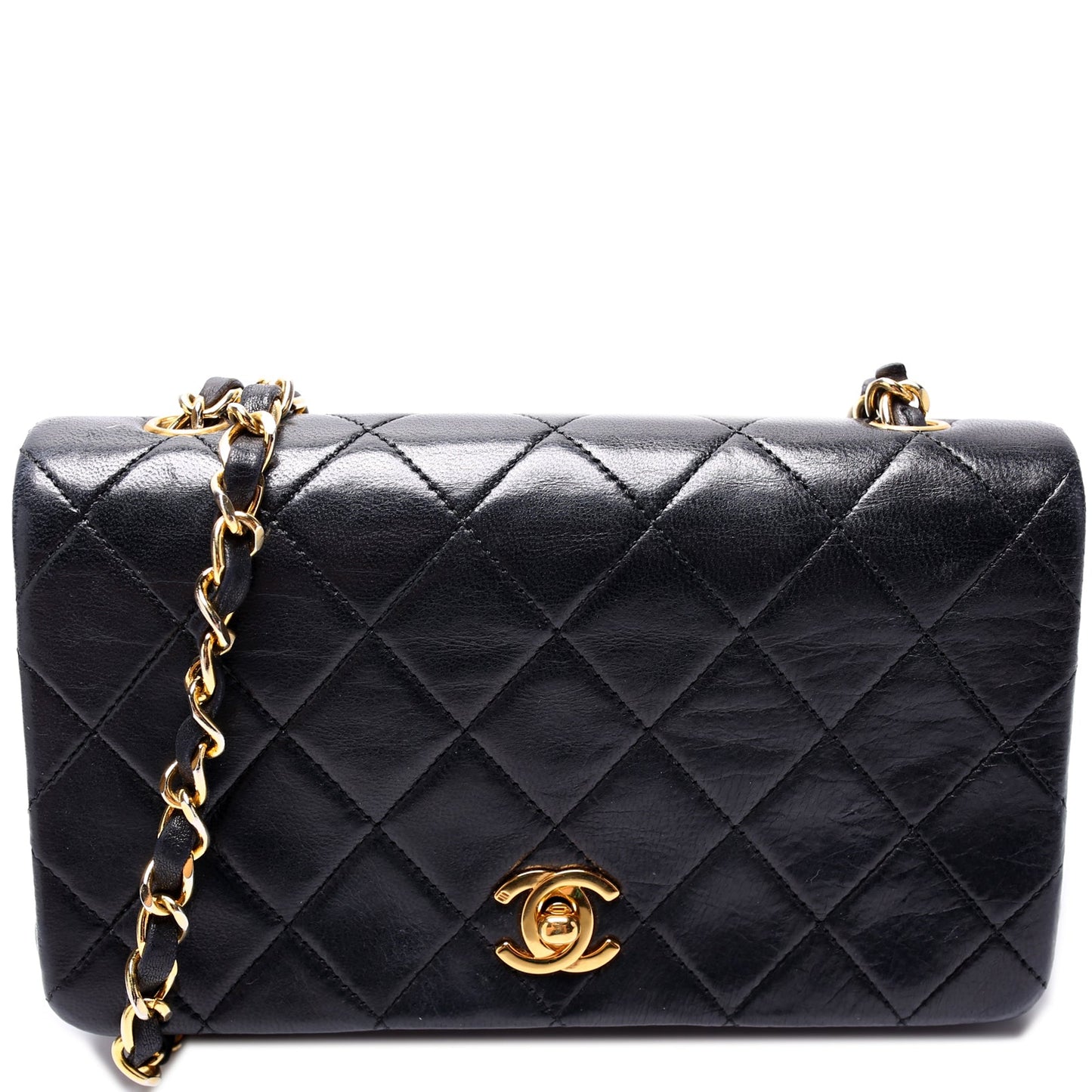 Chanel CC Full Flap Mini Quilted Lambskin   Bag