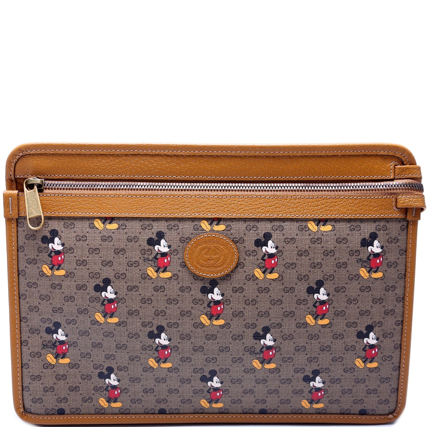 Gucci X Disney GG Supreme Mickey Mo  Zip Pouch