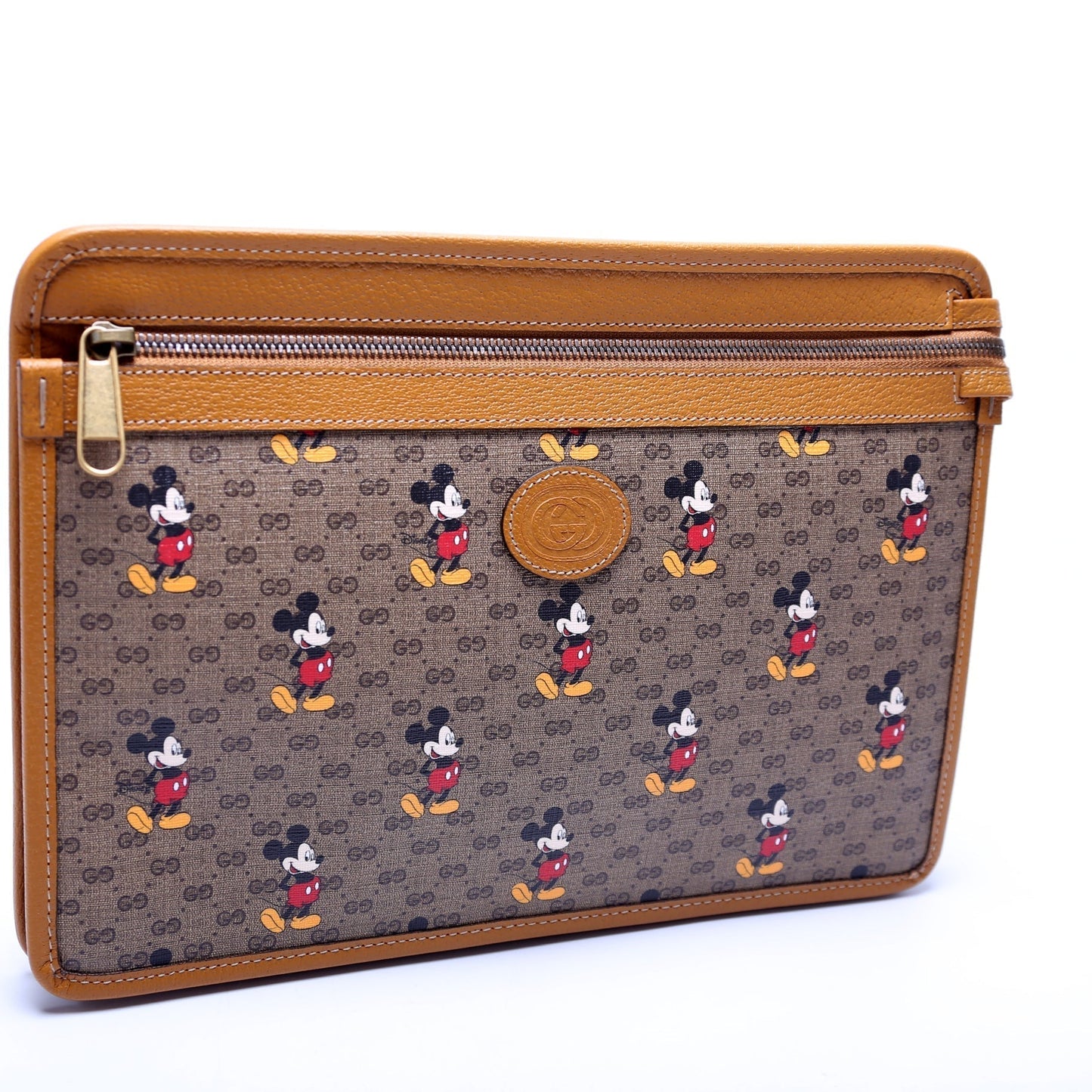 Gucci X Disney GG Supreme Mickey Mo  Zip Pouch