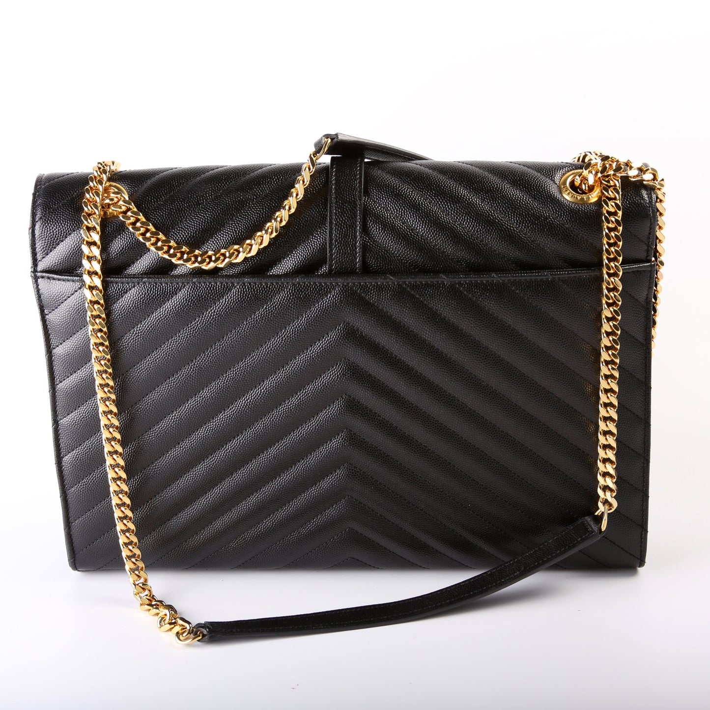 Saint Laurent 396910 Envelope Chevron Large Bag
