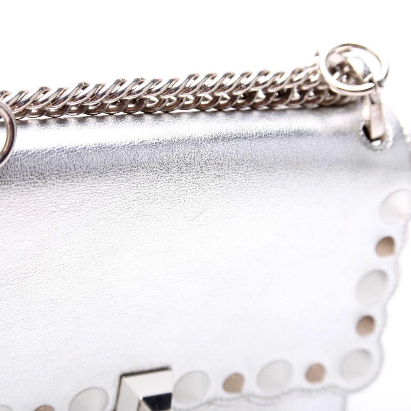 Fendi Kan I Small Scalloped Leather 8M0381 Bag