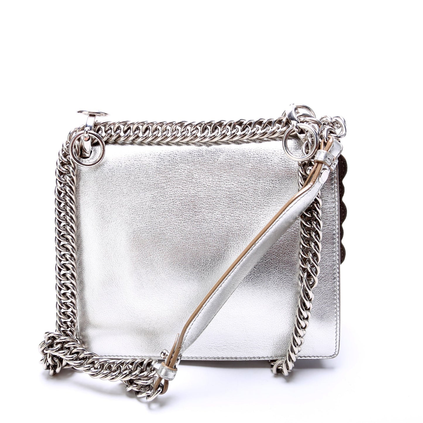 Fendi Kan I Small Scalloped Leather 8M0381 Bag