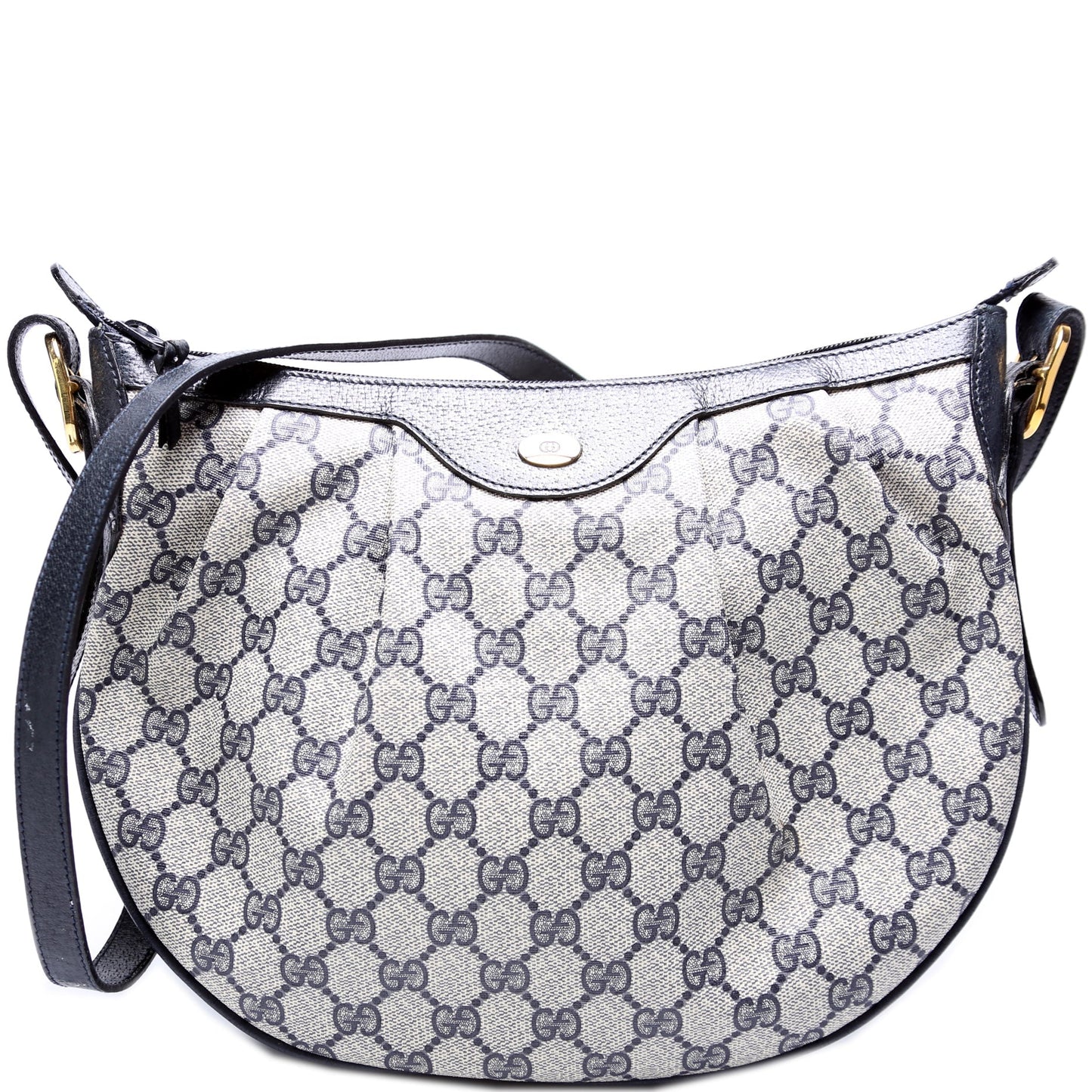 Gucci 41.02.058 GG Supreme Pleated Shoulder   Bag