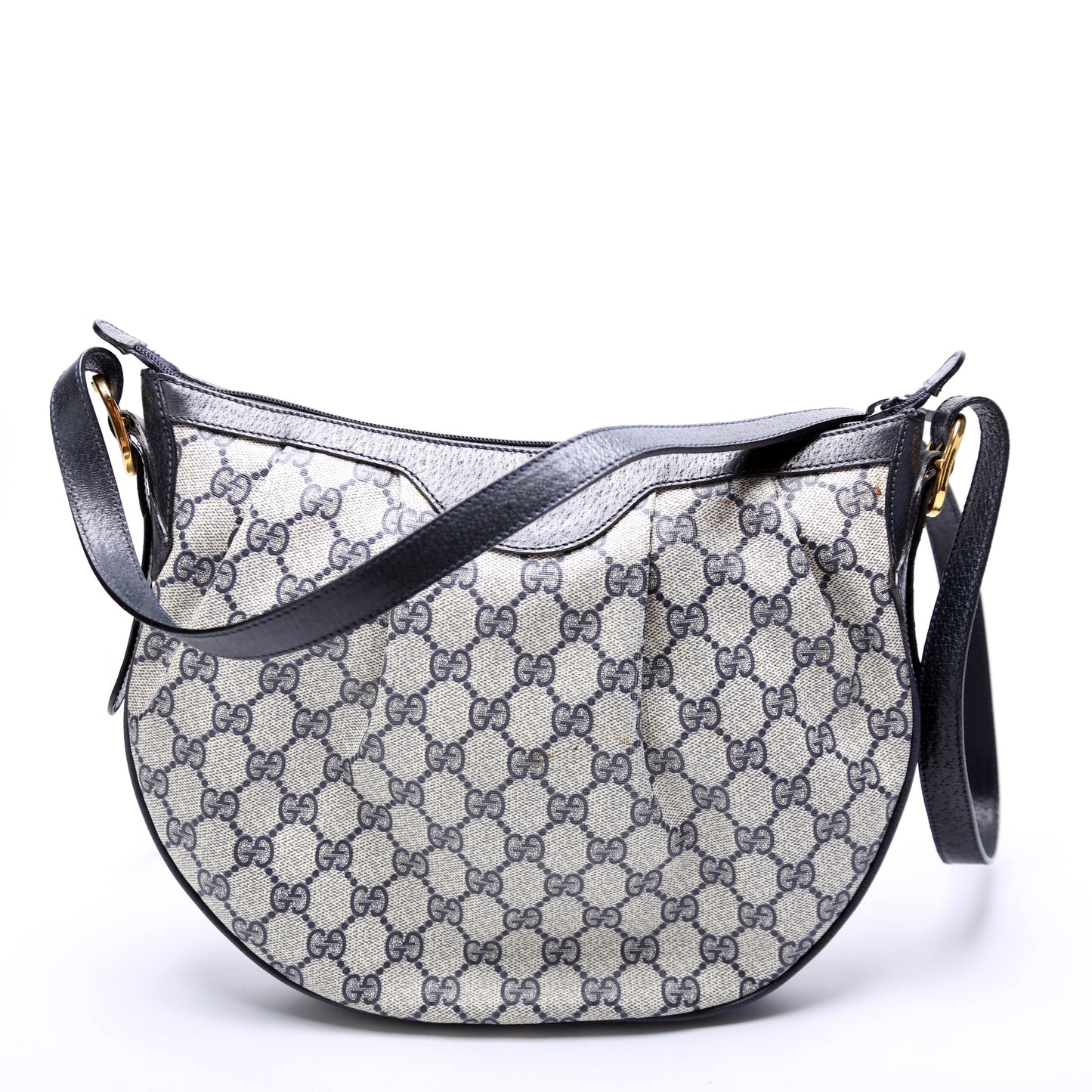 Gucci 41.02.058 GG Supreme Pleated Shoulder   Bag