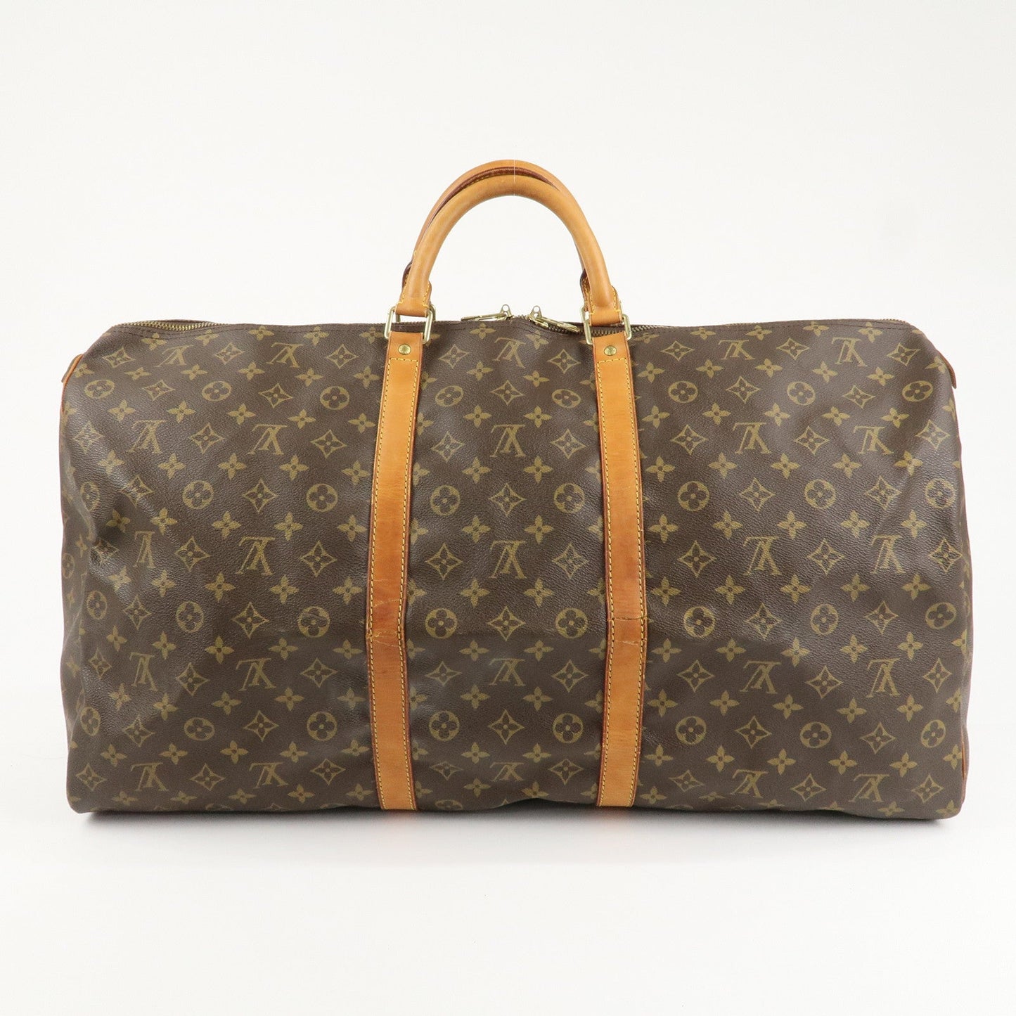 Louis Vuitton Monogram Keep All 60 Boston Bag Brown M41422  d