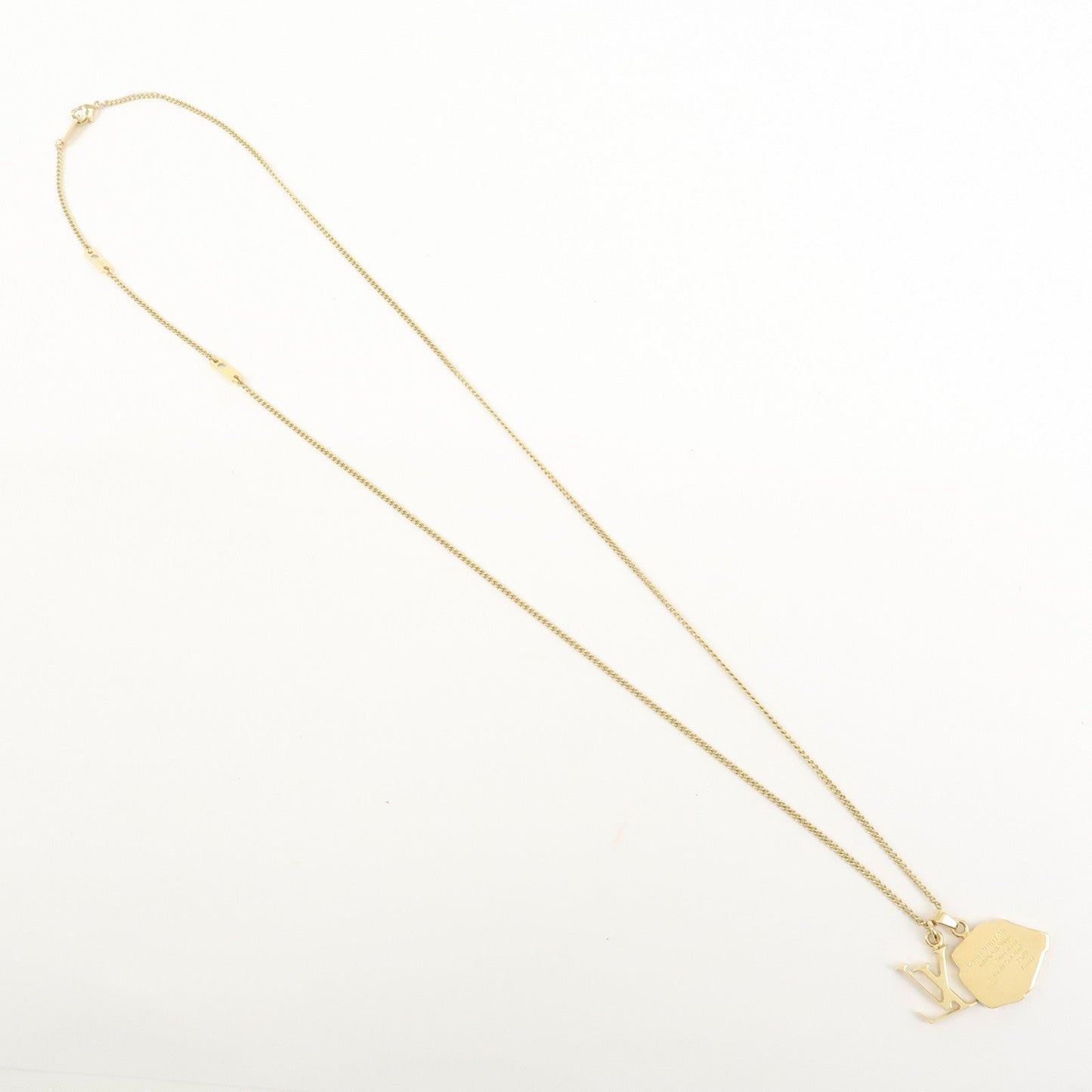 Louis Vuitton Metal Collier Map LV Initial City Necklace M68261