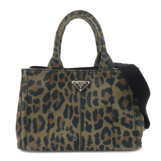 PRADA Canapa Canvas 2Way Bag Hand Bag Shoulder Bag Camouflage B2642B  d