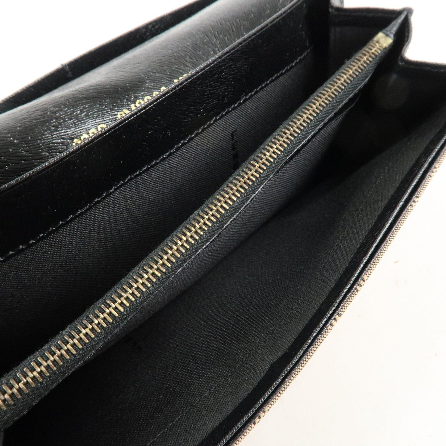 FENDI Zucca Print Canvas Leather Long Wallet Brown 8M0000  d