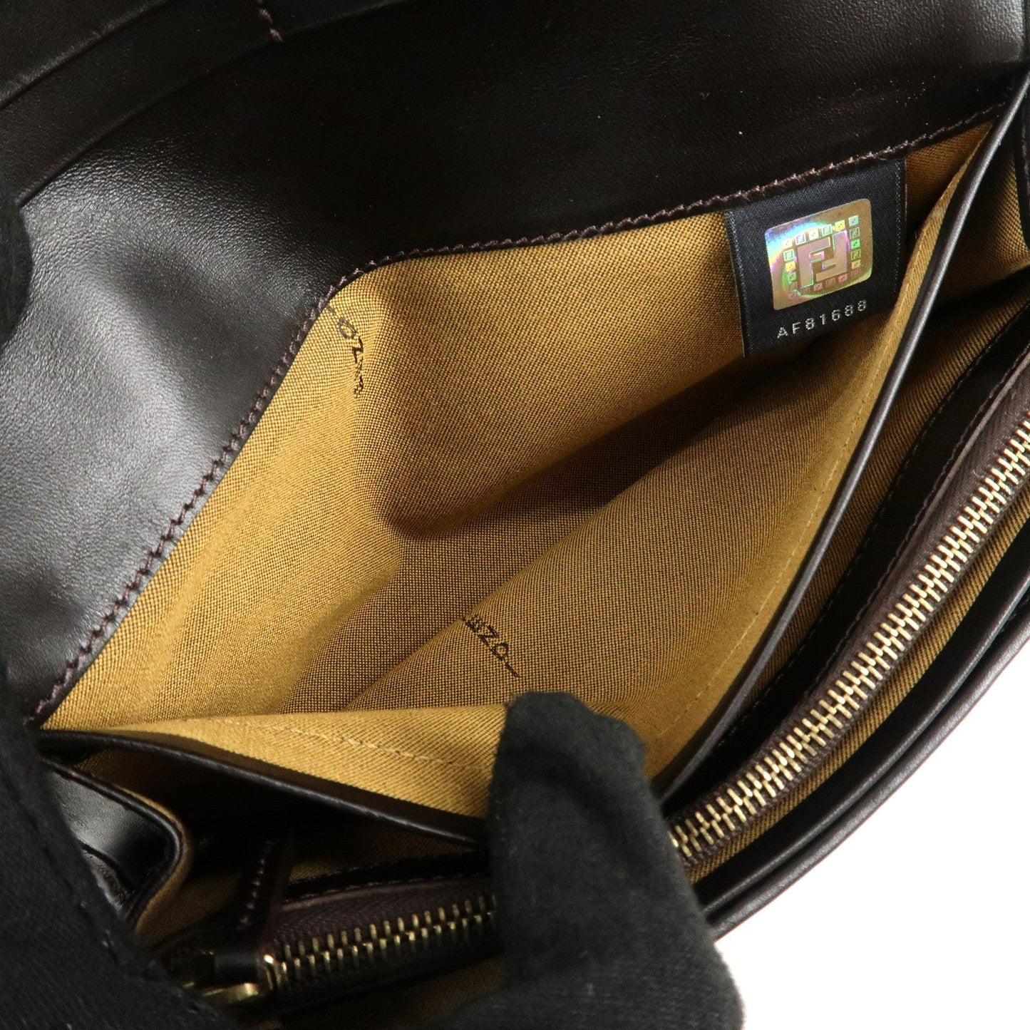 FENDI Zucca Canvas Leather Long Wallet Brown 8M0000  d