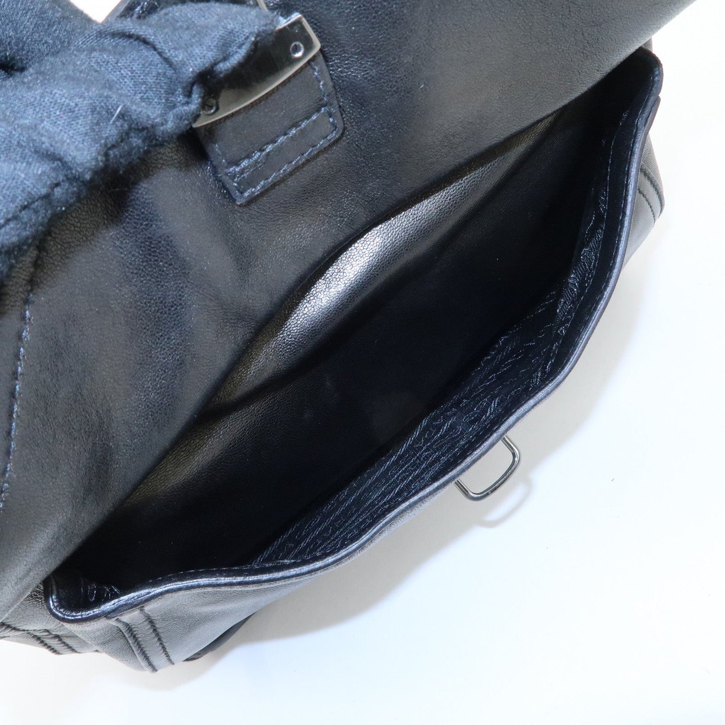 PRADA Leather Tote Bag Black  d