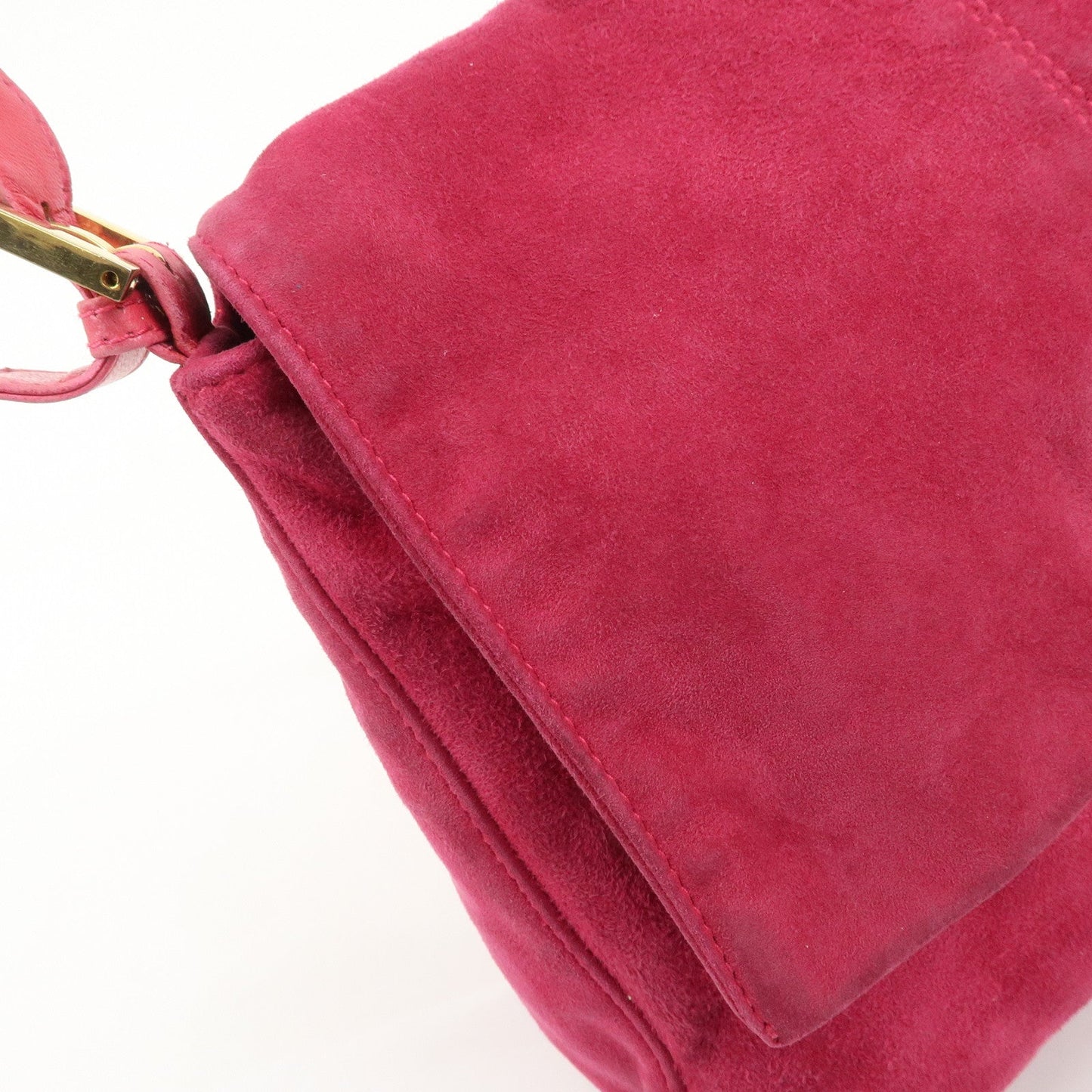 FENDI Mamma Baguette Suede Leather Shoulder Bag 26325  d