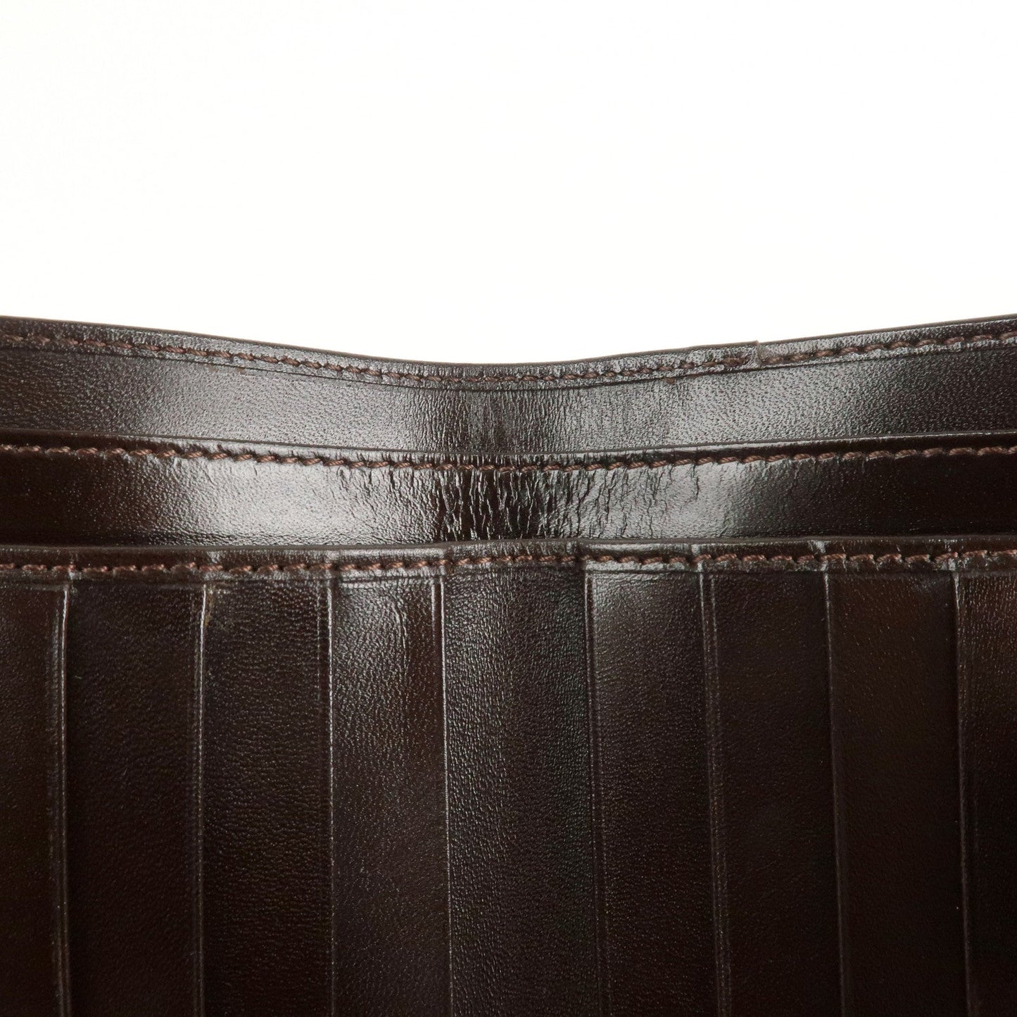 FENDI Zucca Canvas Leather W Hook Bifold Wallet 12671  d