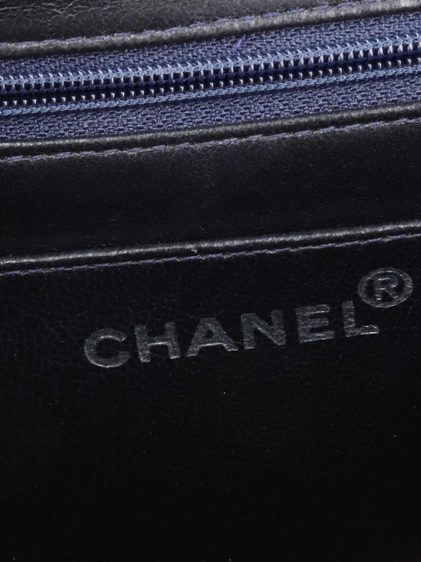 Chanel   Navy Velvet Classic Flap Backpack.