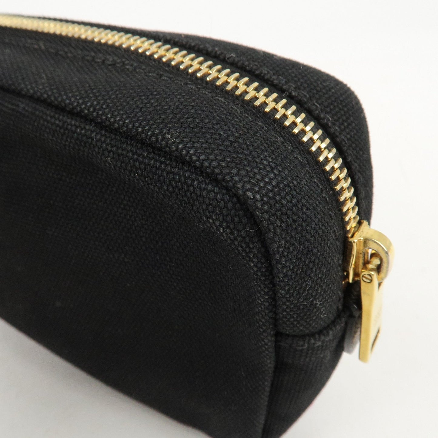 PRADA Canvas Pouch Cosmetic Pouch Black  d